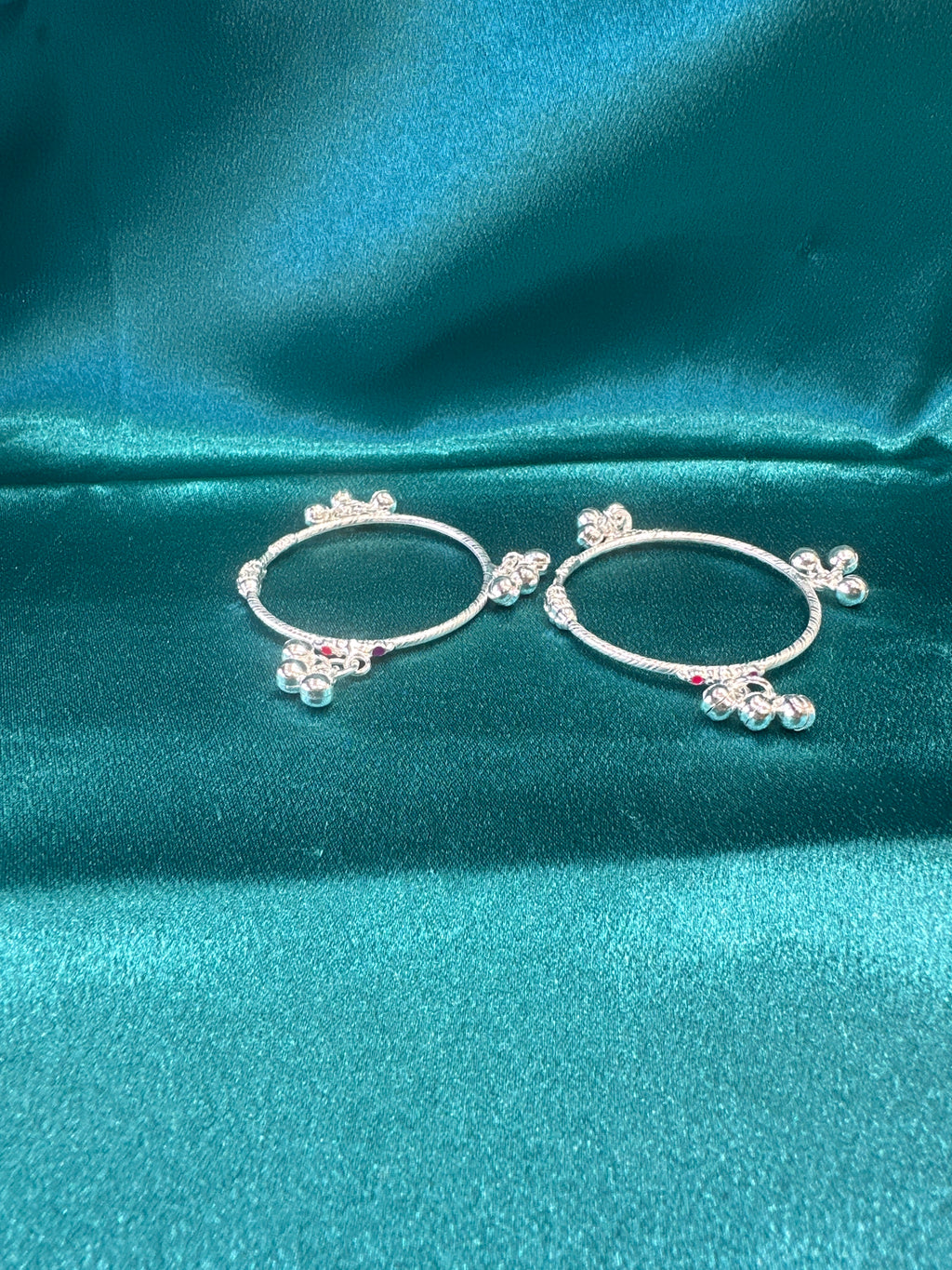 Fancy Silver baby bangles