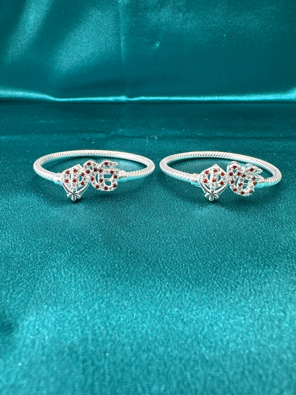 Fancy Silver baby bangles