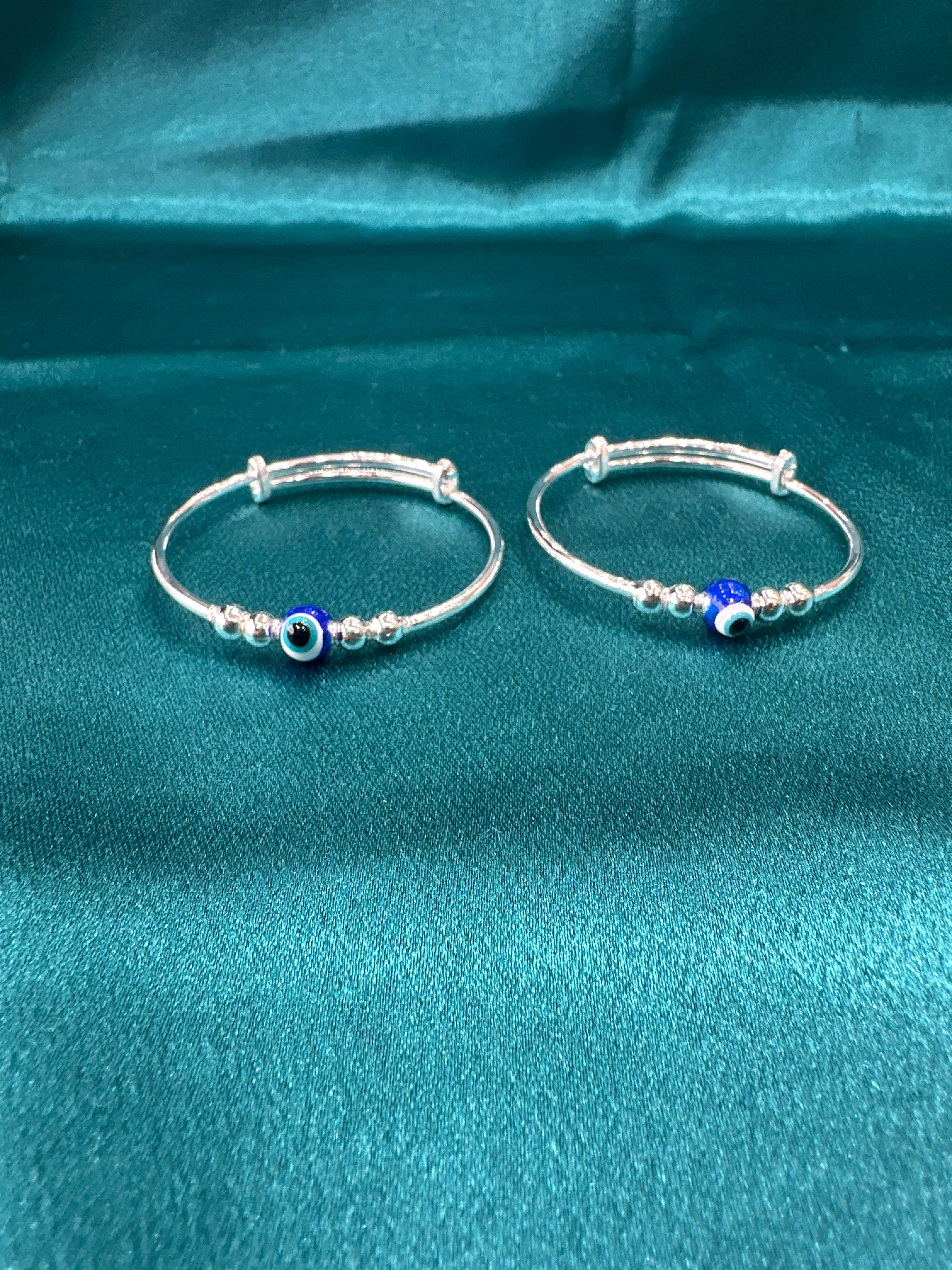 Fancy Silver baby bangles