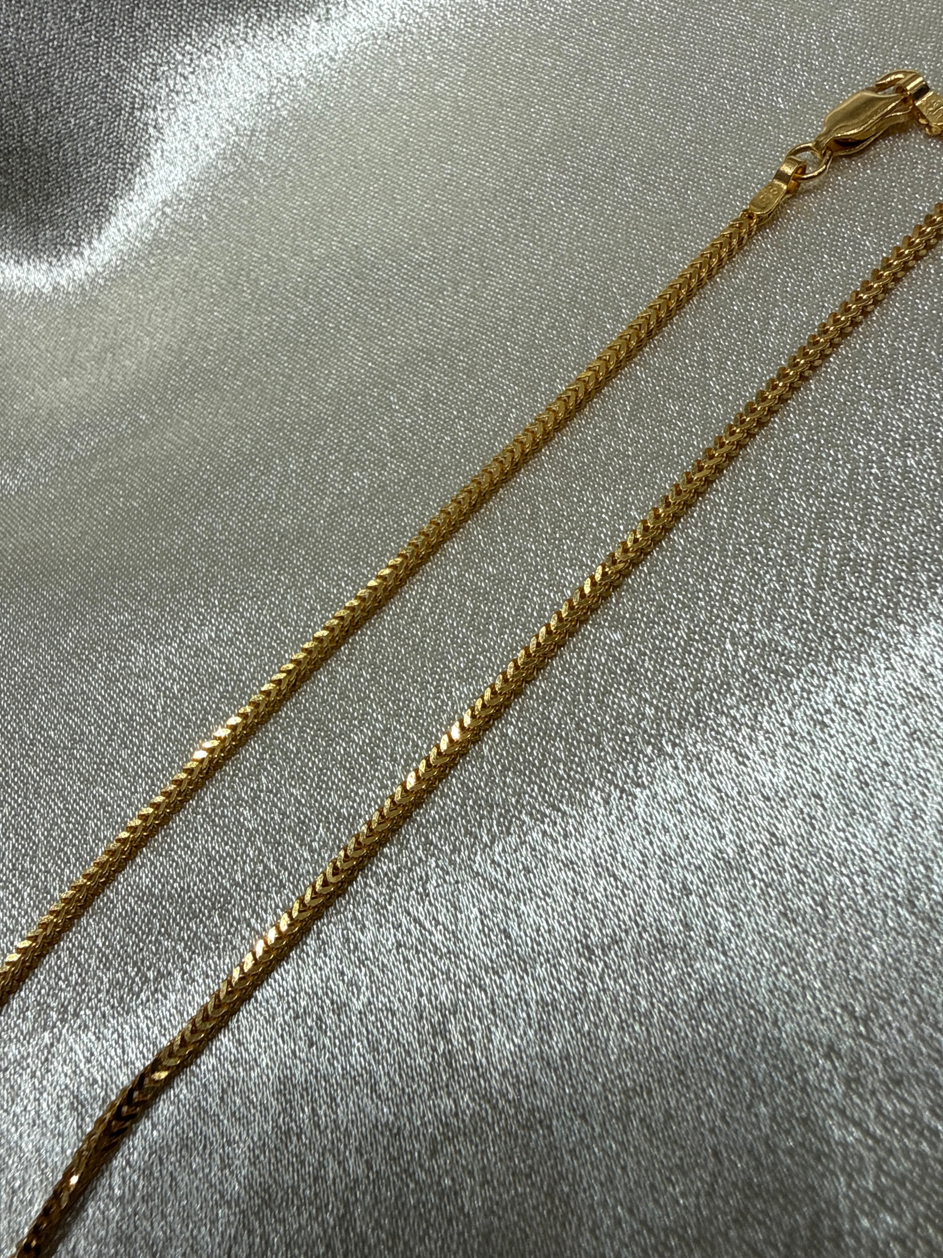 22K Gold Chain (Box Foxtail Design)