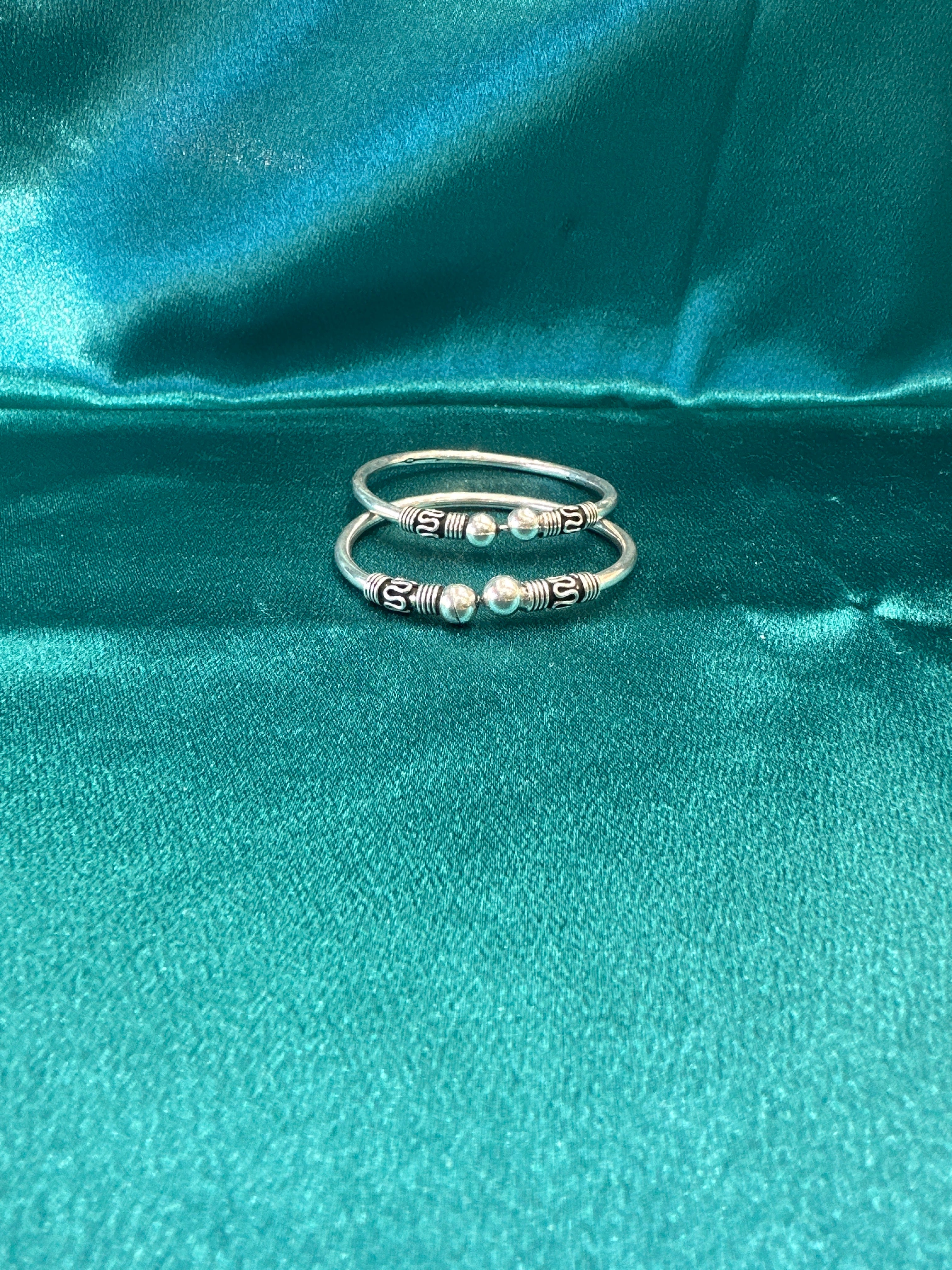 Fancy Silver baby bangles