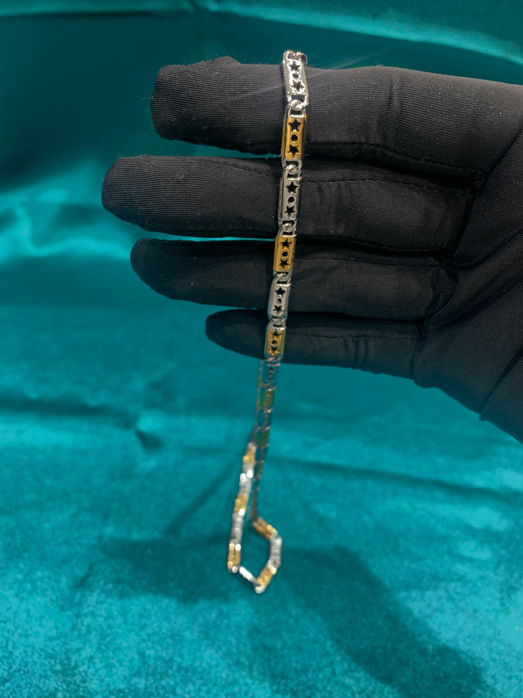 4 mm two tone silver chain