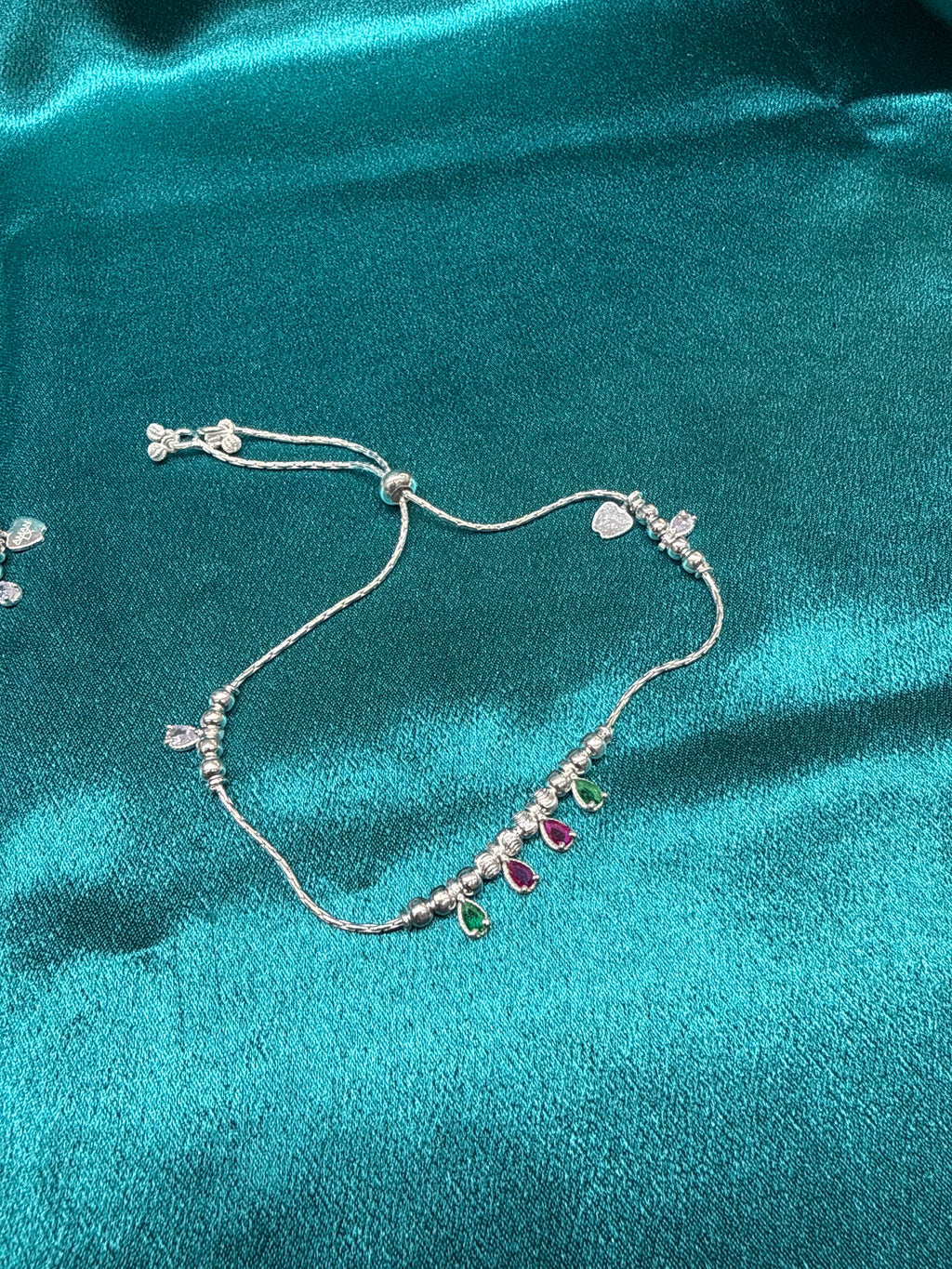 Women’s Fancy/Traditional Adjustable Silver Anklet