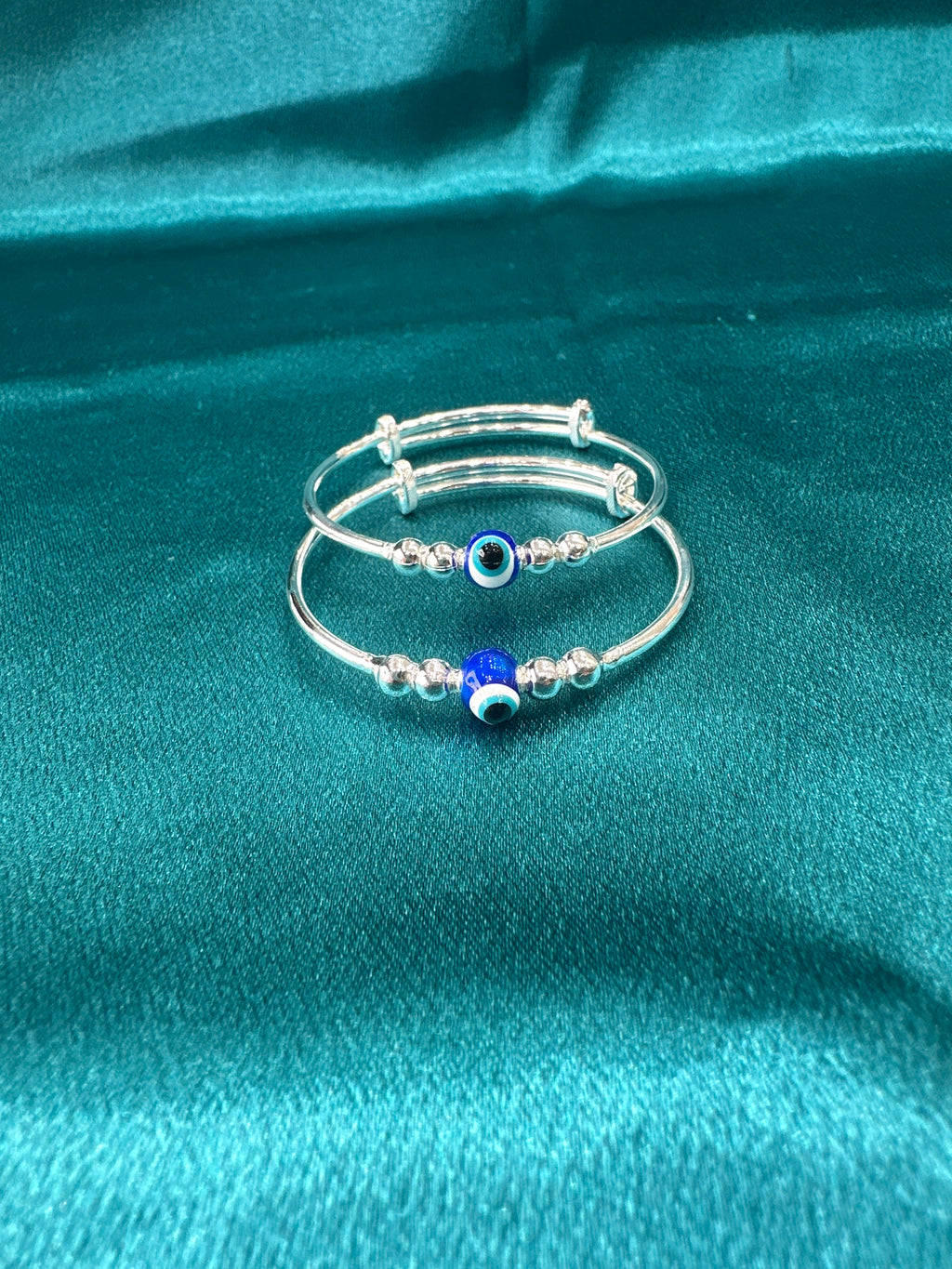 Fancy Silver baby bangles