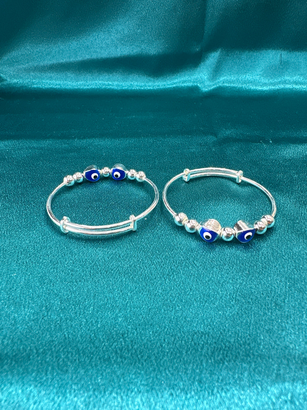 Fancy Silver baby bangles