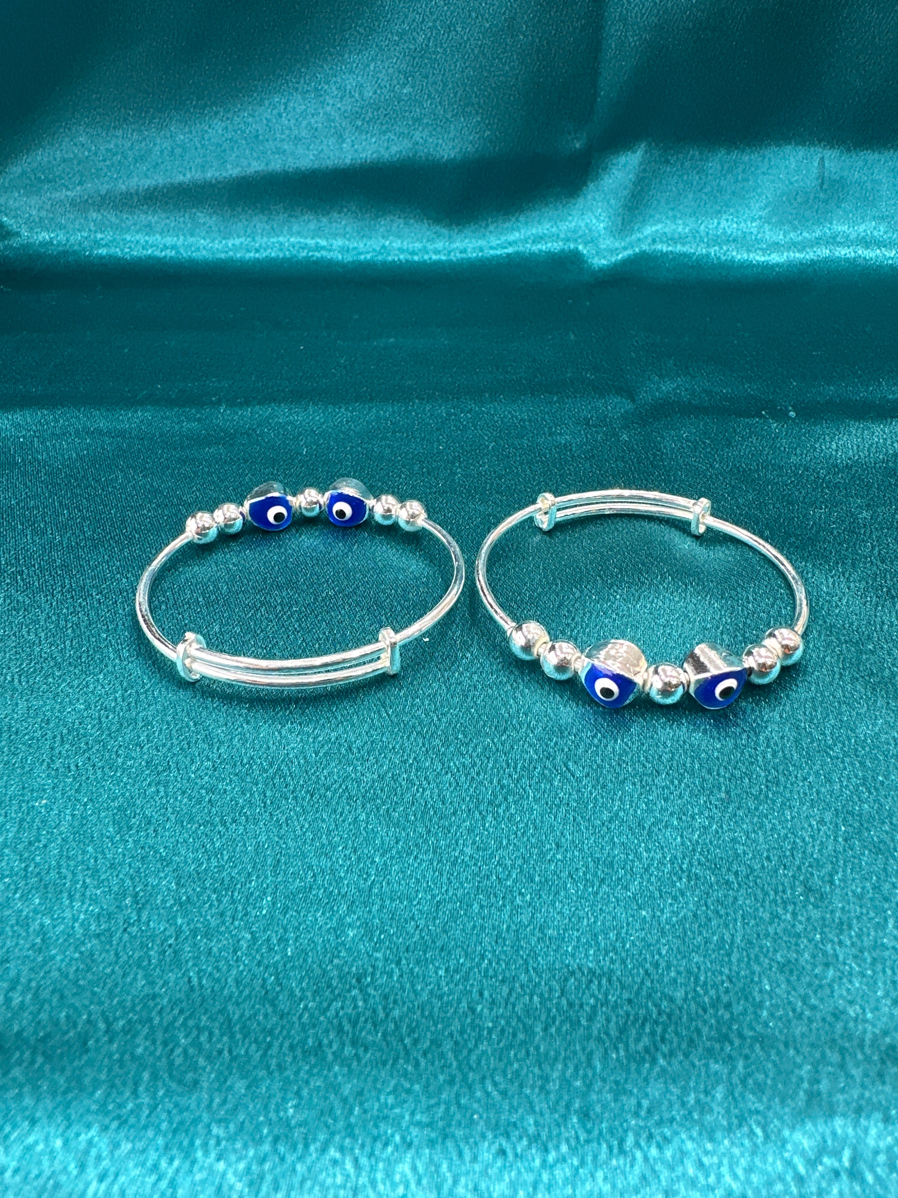 Fancy Silver baby bangles