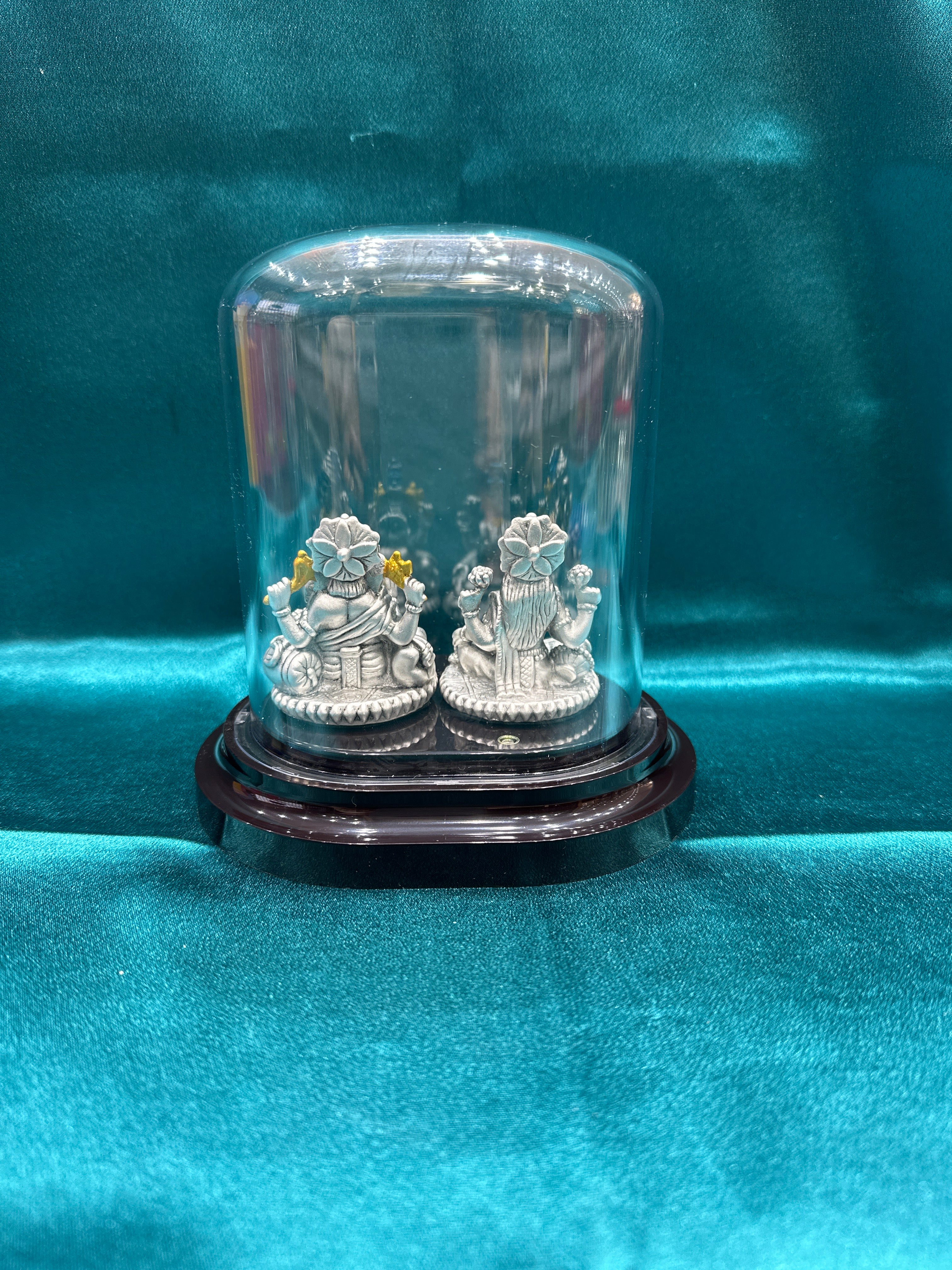 Pure Silver  Lakshmi Ganesh Ji Idol (Murti)