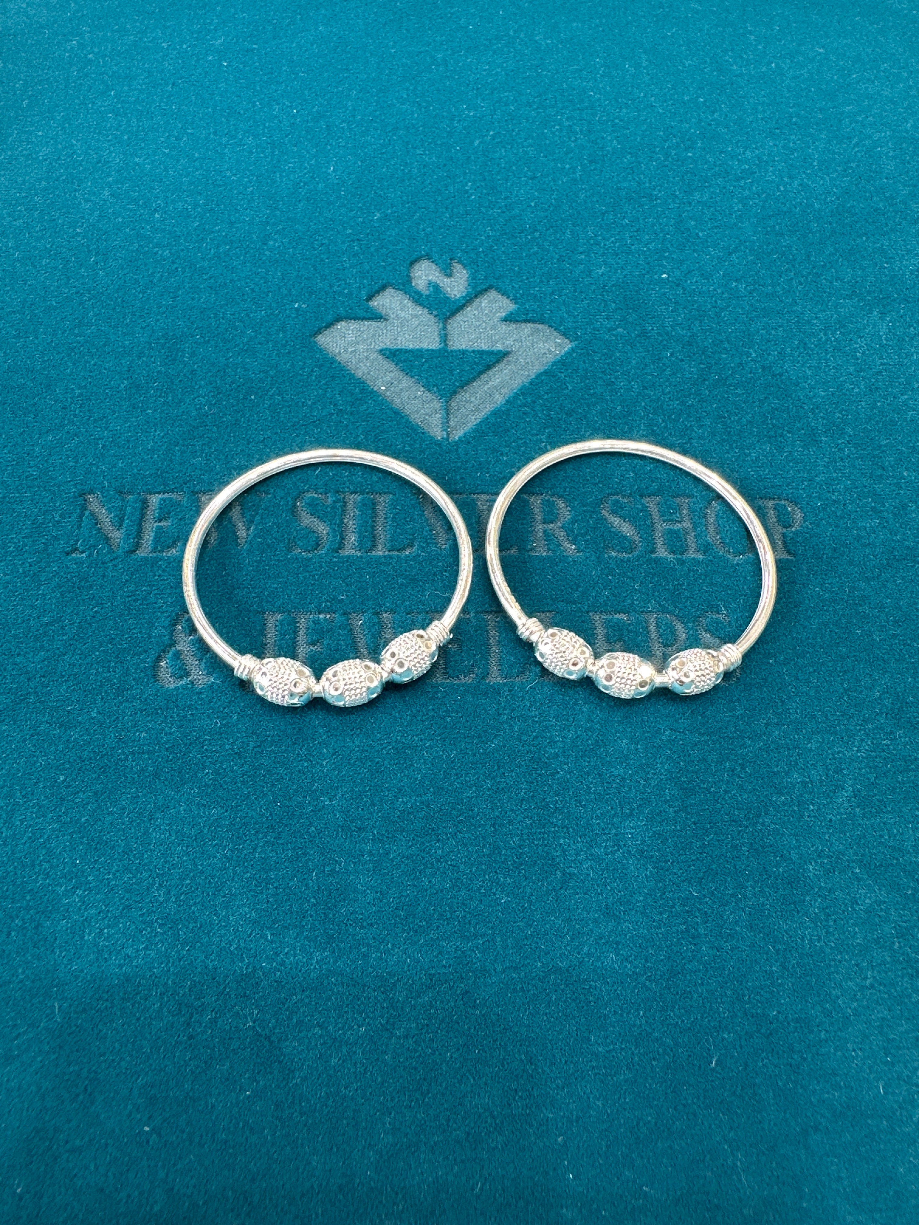 Fancy Silver baby bangles