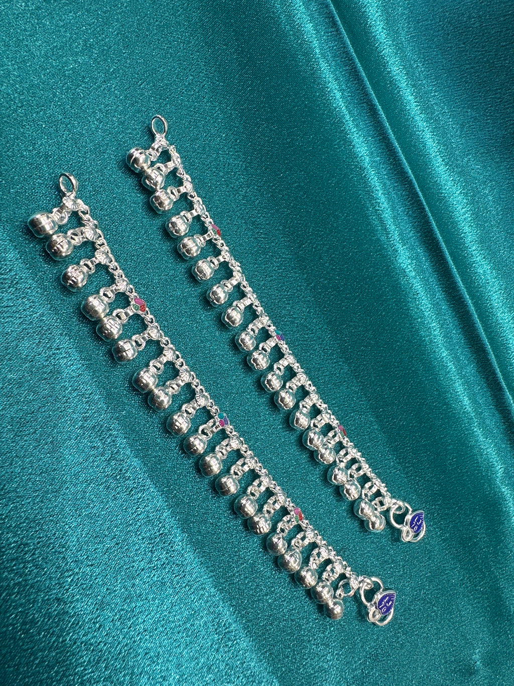 Fancy Silver baby anklet(Size: newborn - 1 year old)