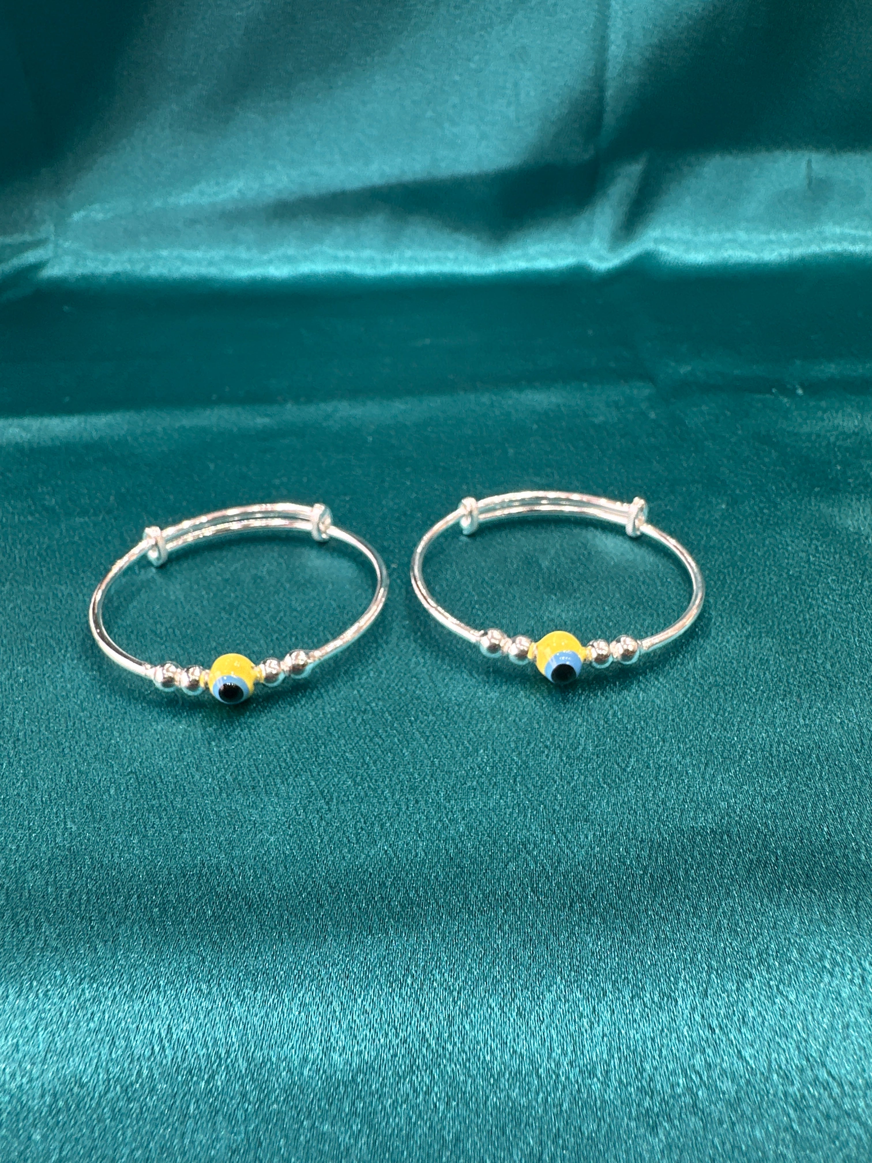 Fancy Silver baby bangles