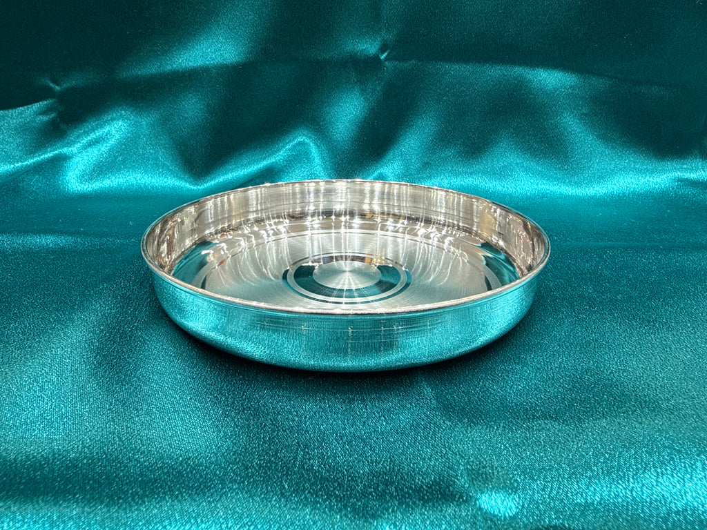 Plain Silver Thali (5 inch)