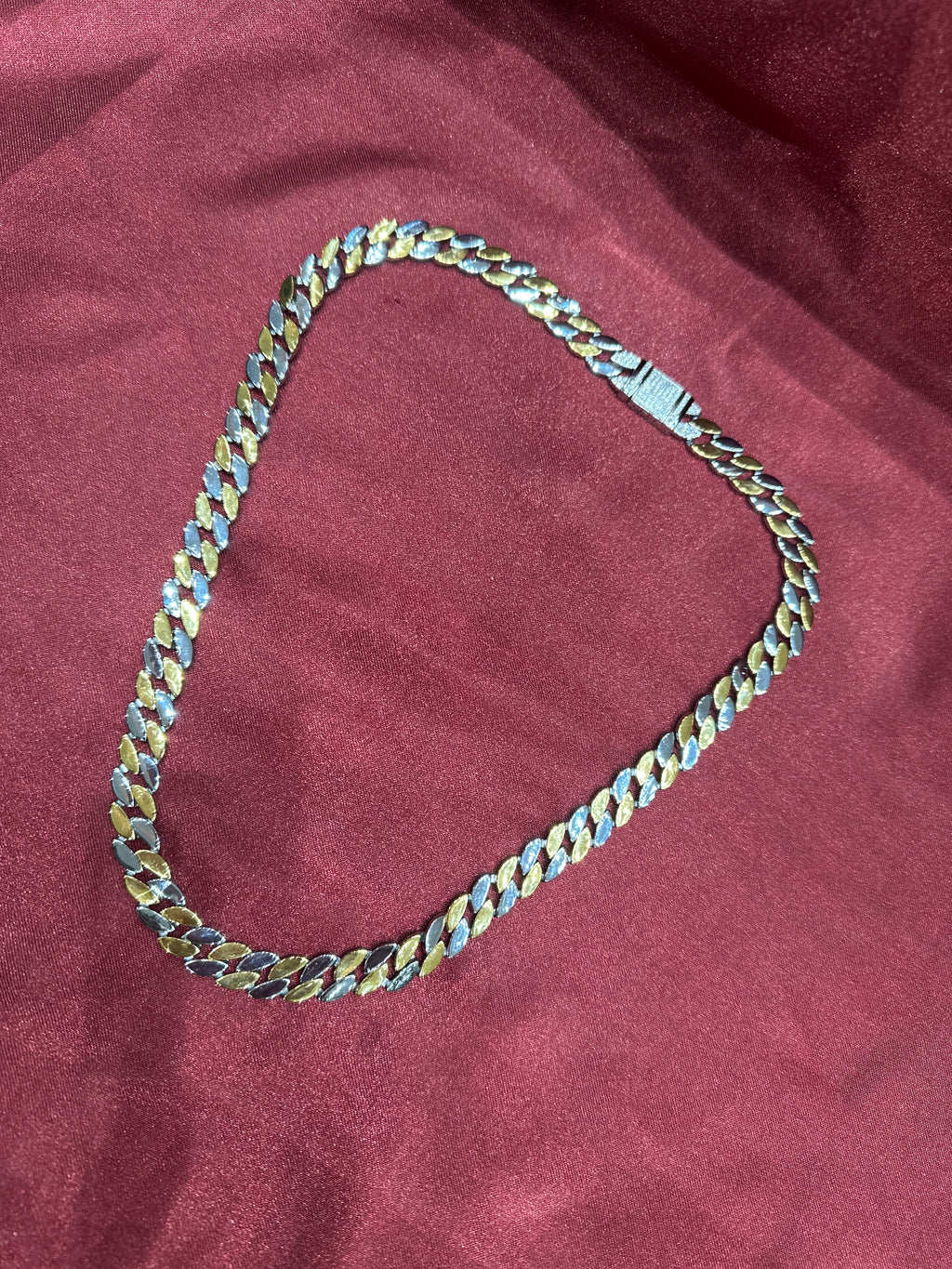 Men’s silver 925 chain with 2 toned plating (11mm)