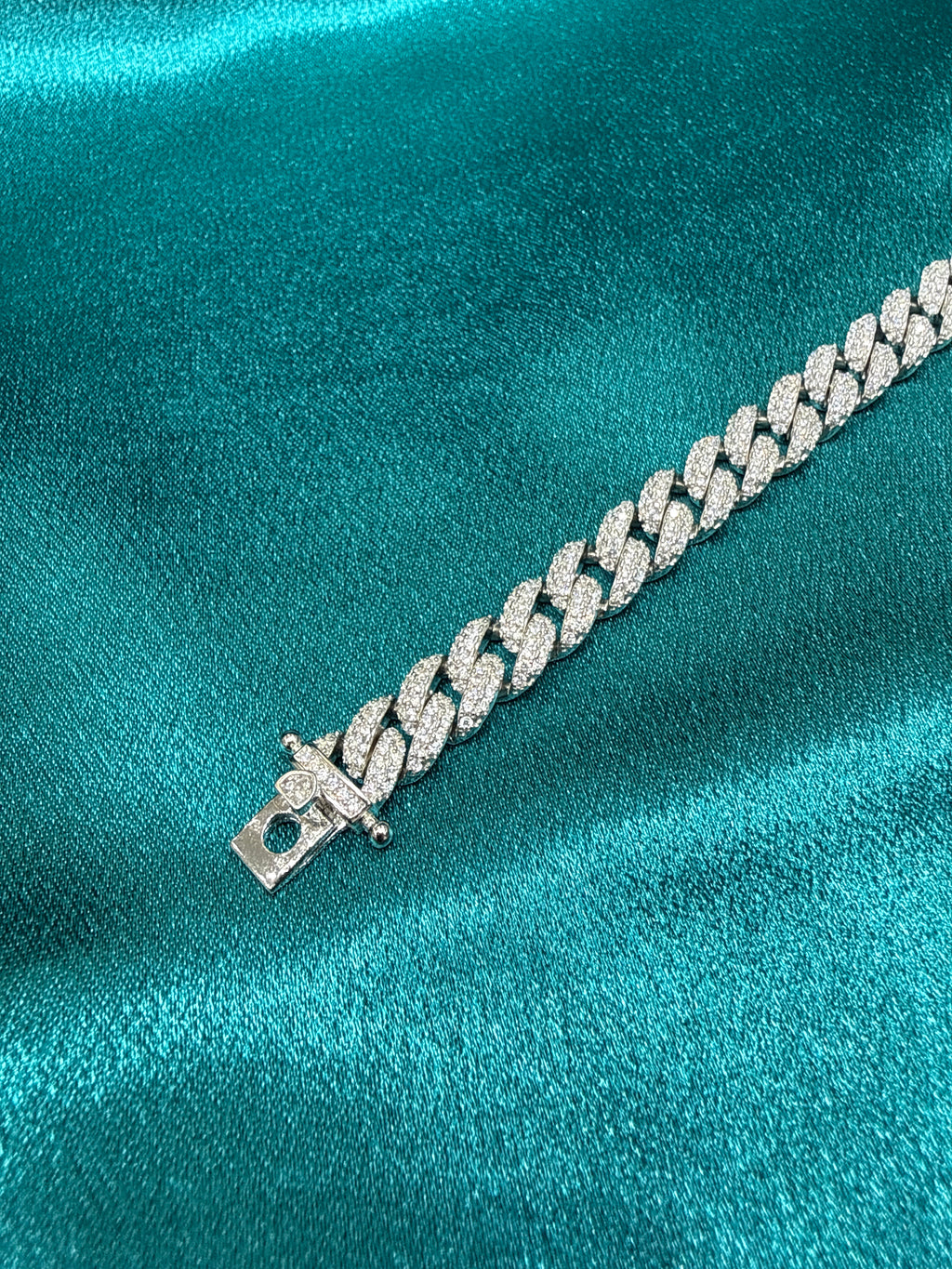 Men’s iced out silver 925 bracelet w/ CZ diamonds (8mm)