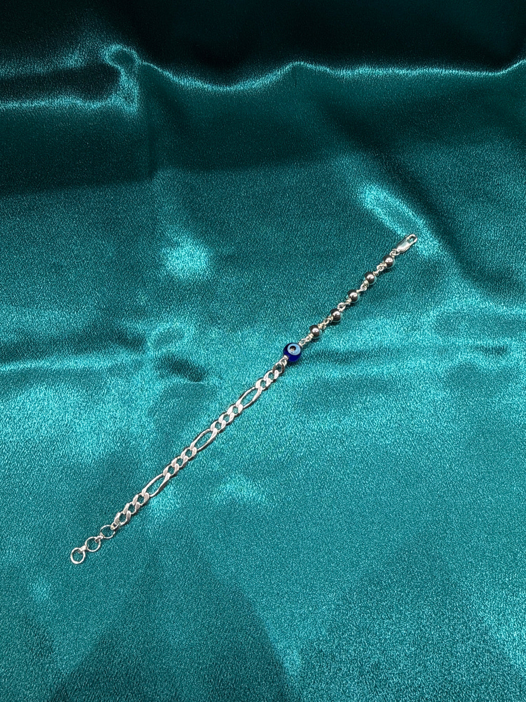 Men’s Evil Eye Figoro Link Silver 925 Bracelet (5mm)