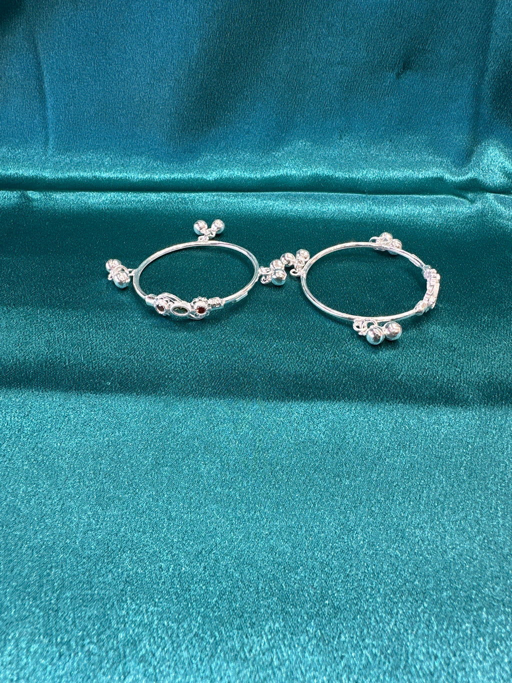 Fancy Silver baby bangles
