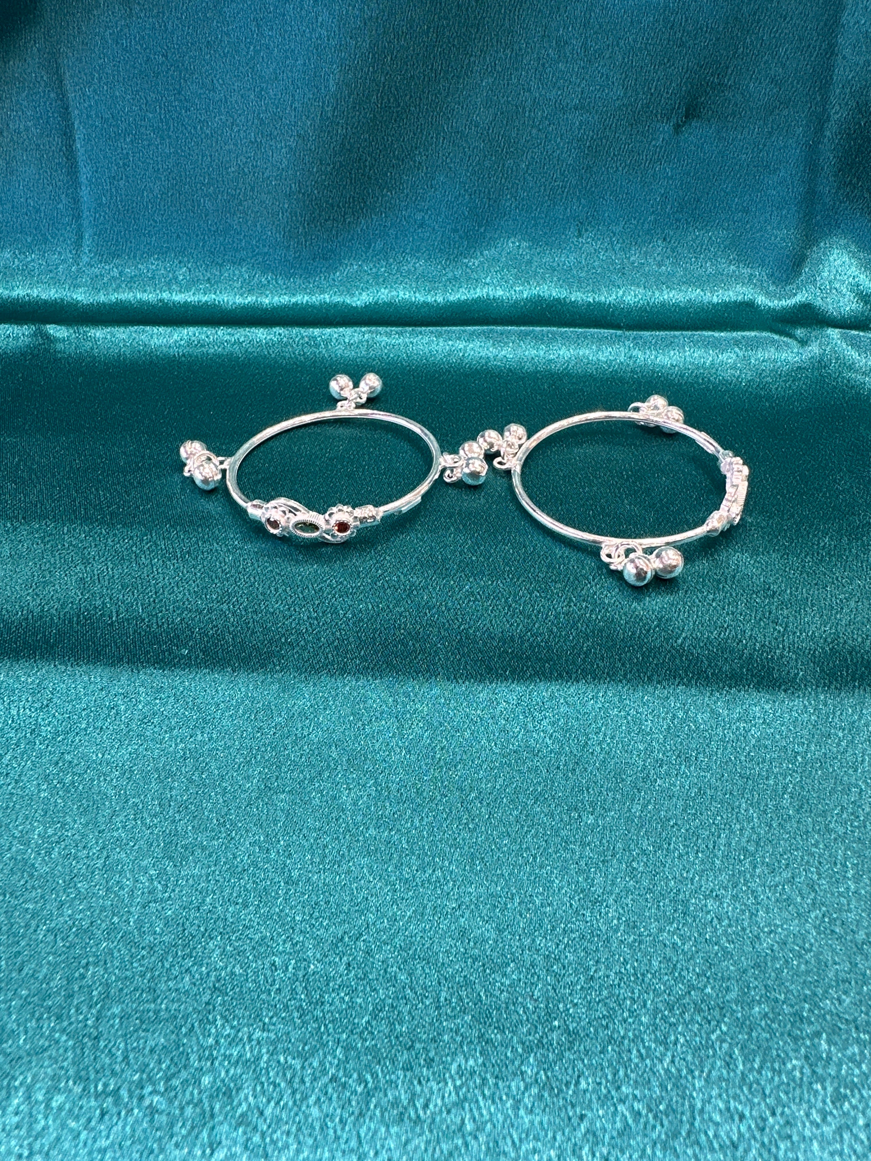 Fancy Silver baby bangles