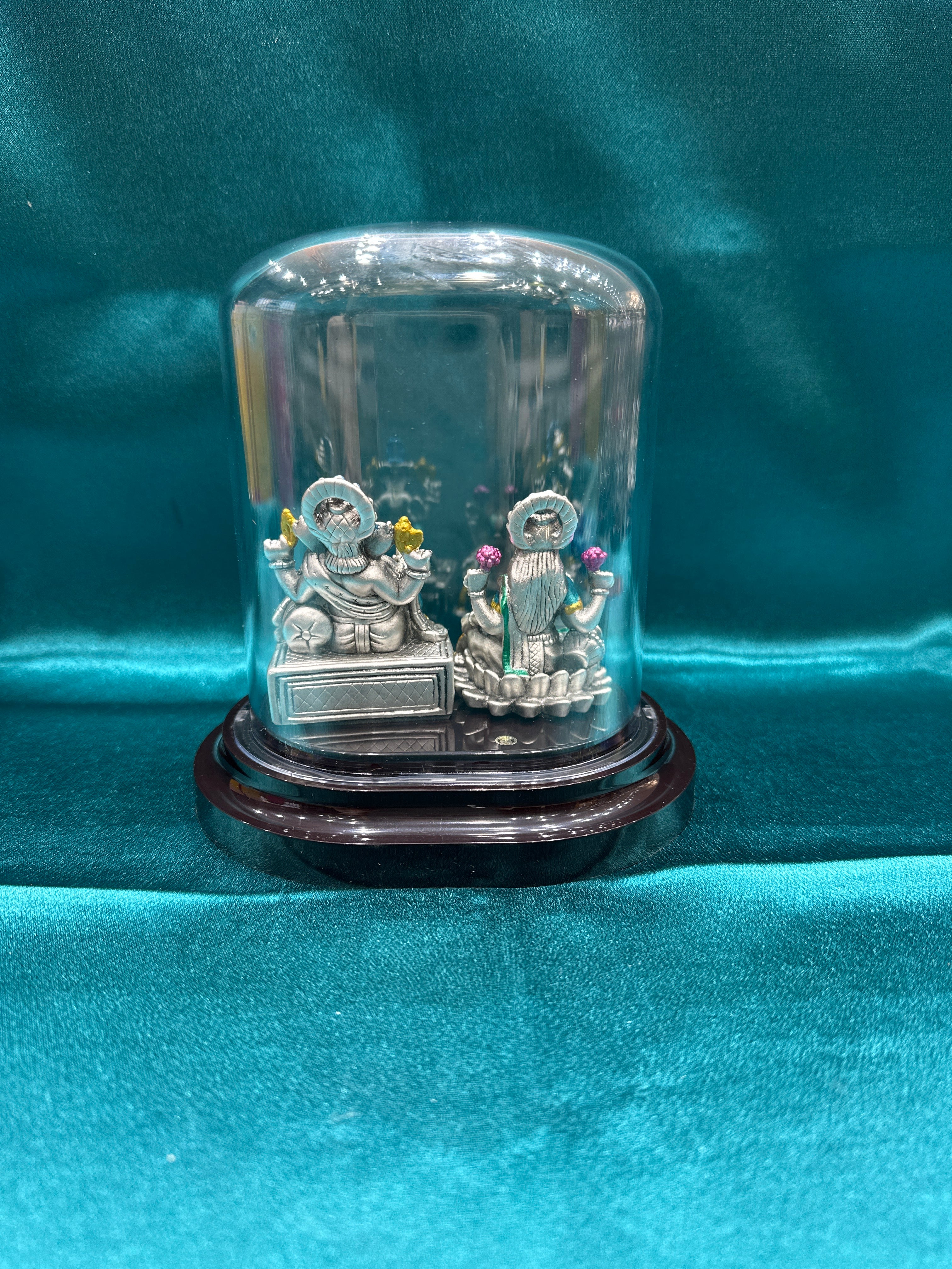 Pure Silver  Lakshmi Ganesh Ji Idol (Murti)