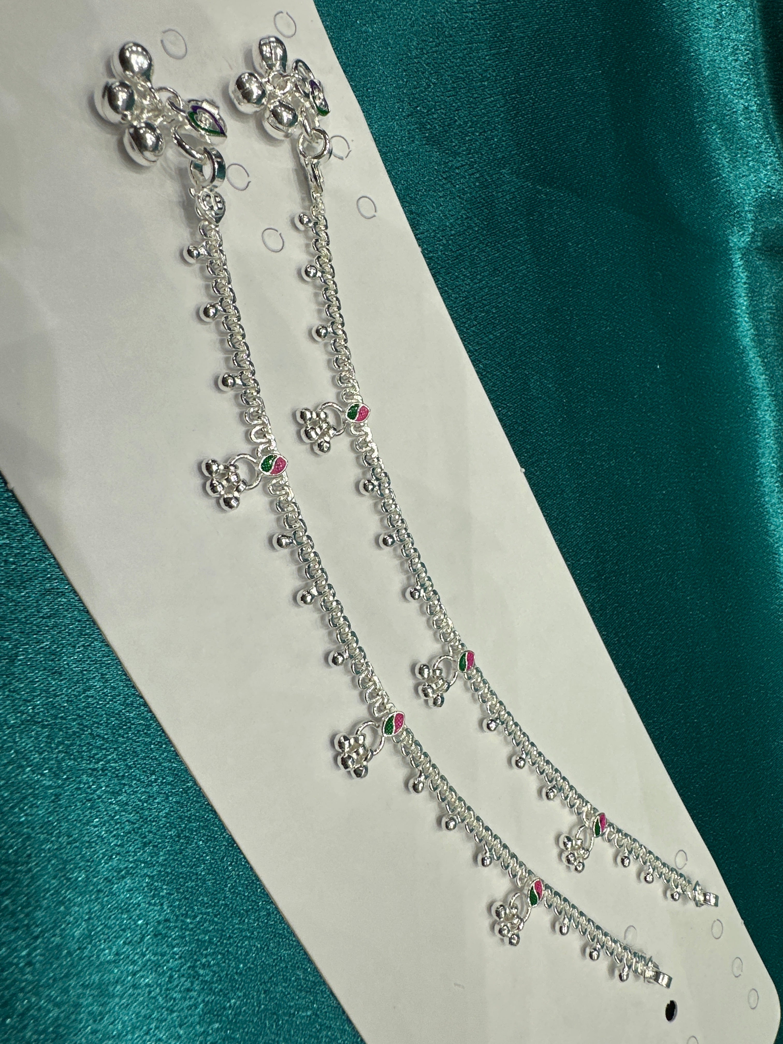 Fancy Silver baby anklet(Size: 4-5 year old)