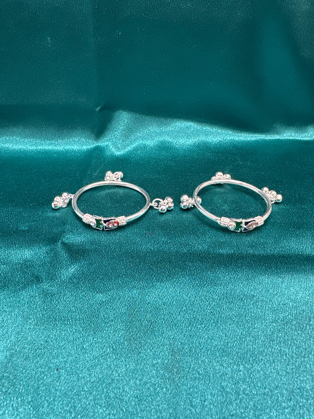 Fancy Silver baby bangles