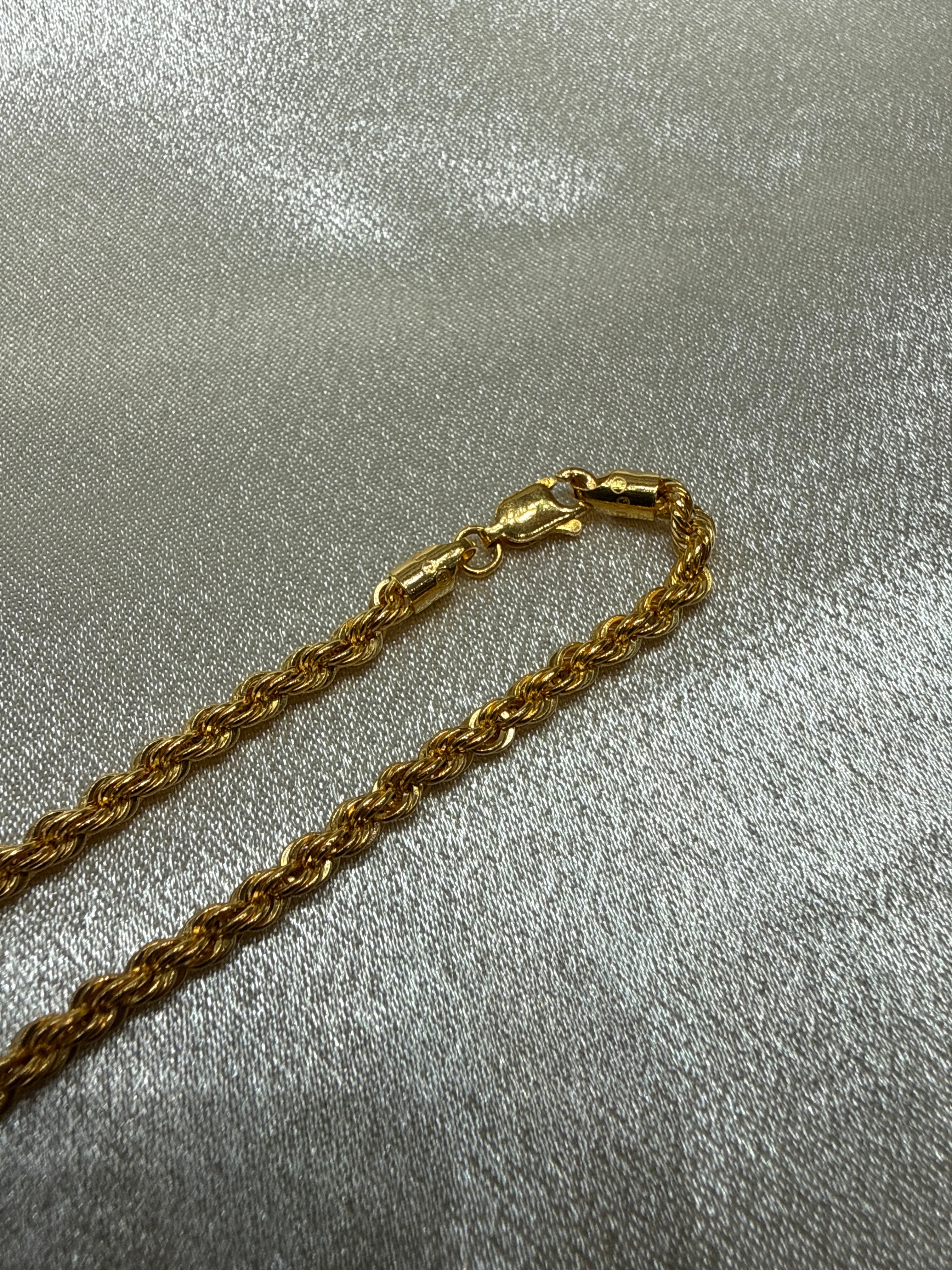22K Gold Chain (Hollow Rope Design)