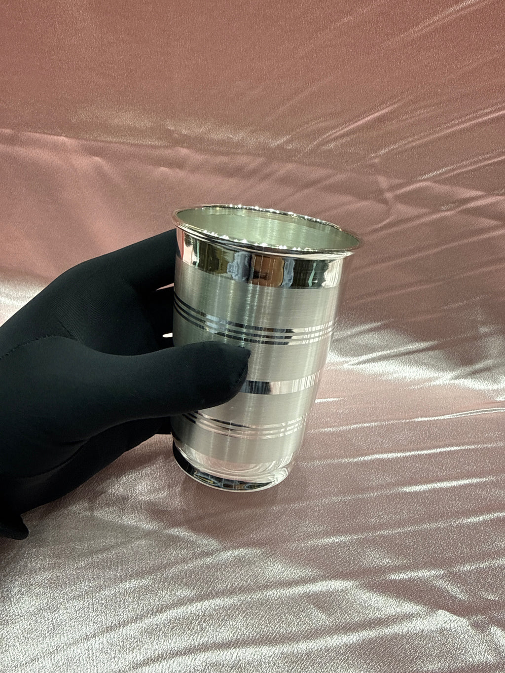 Medium weight plain silver glass