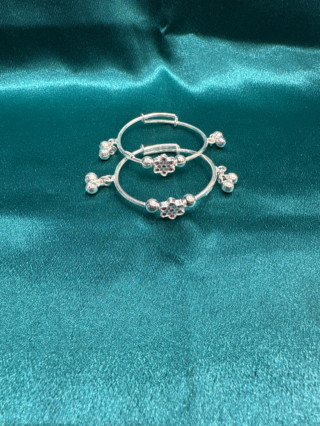 Fancy Silver baby bangles