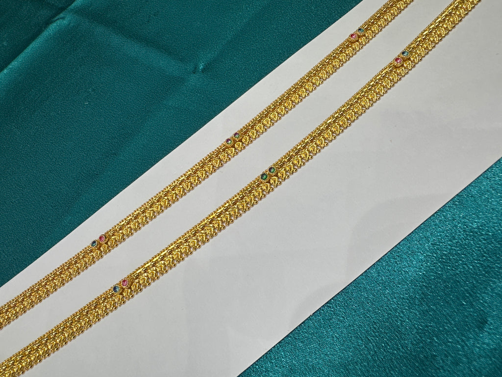 Women’s Fancy/Traditional Silver Gold plated Anklet