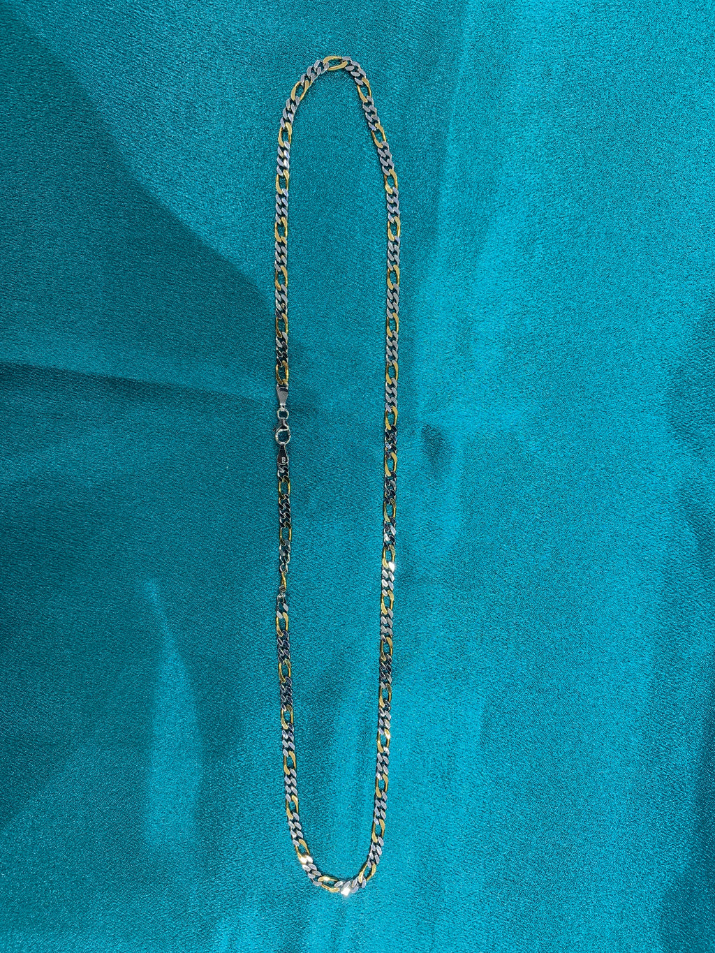 3mm Figaro Gold plated silver chain