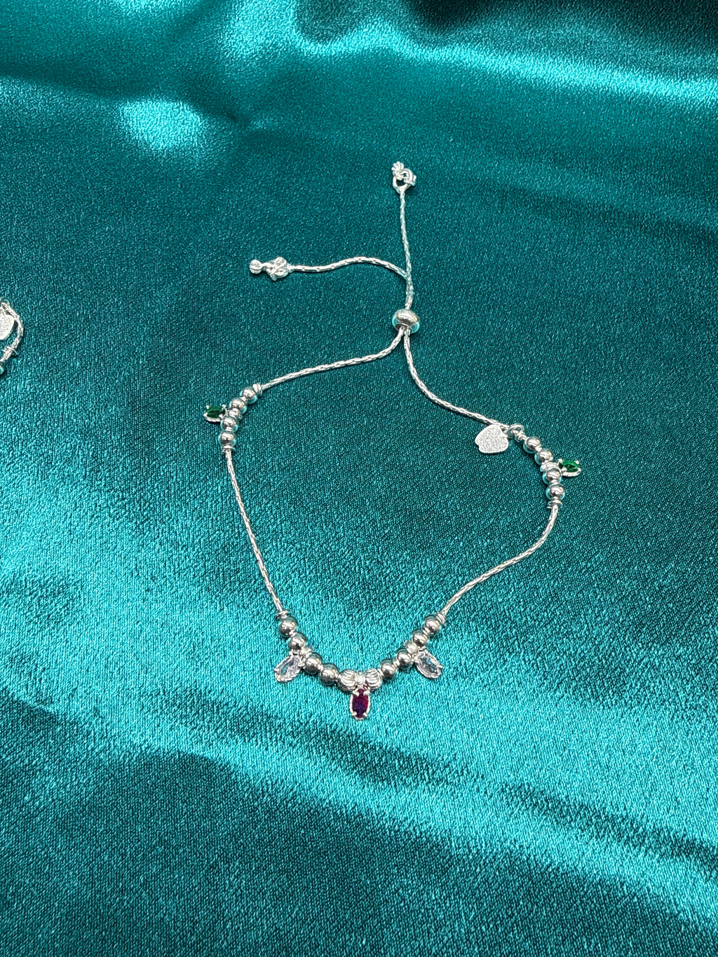 Women’s Fancy/Traditional Adjustable Silver Anklet
