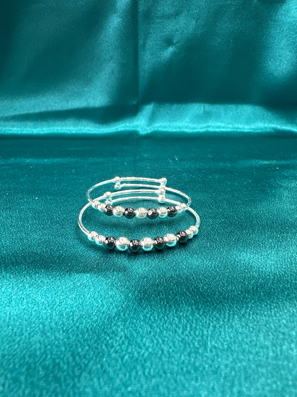 Fancy Silver baby bangles