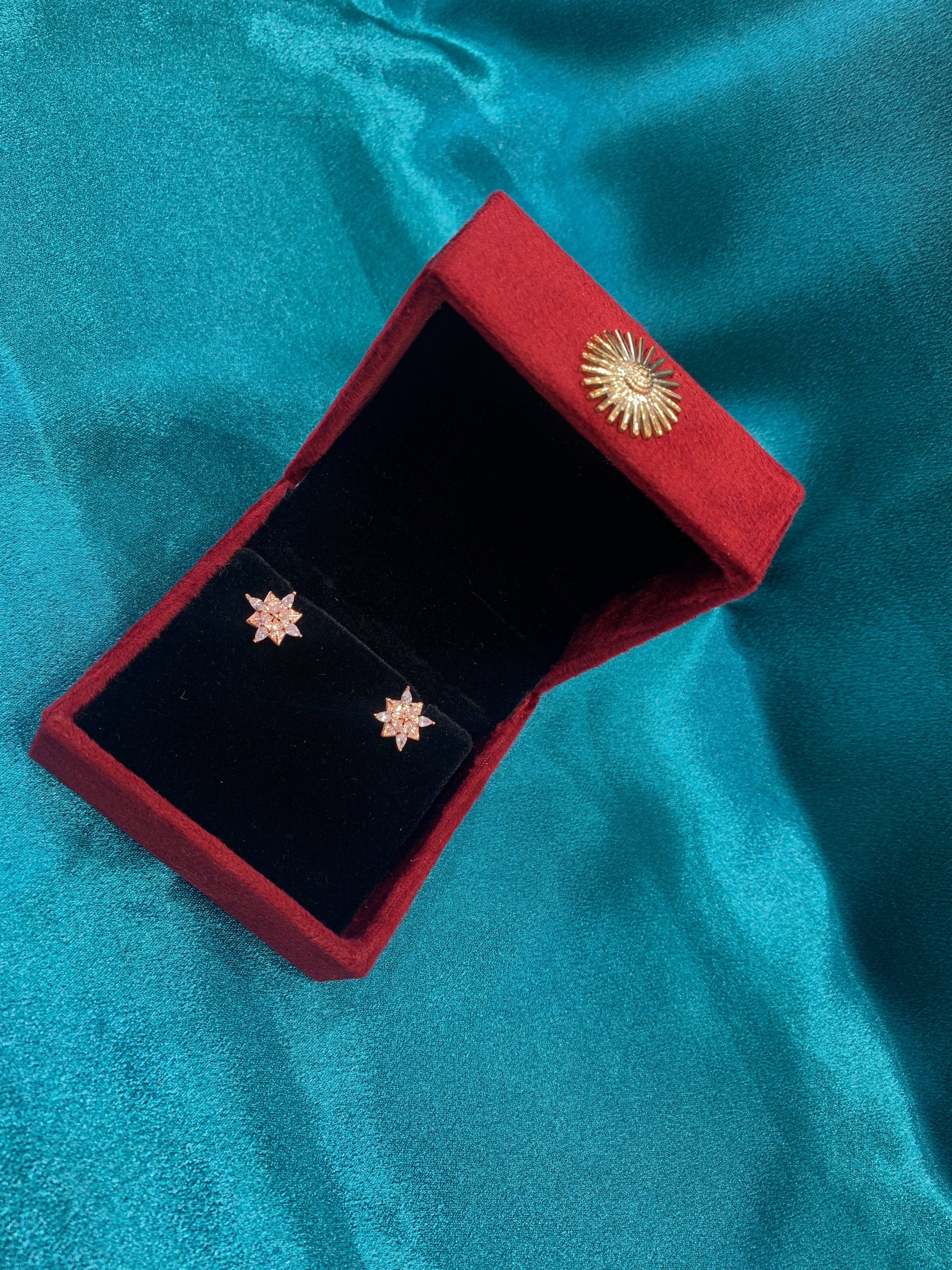 Women’s Fancy rose gold plated Silver Earrings