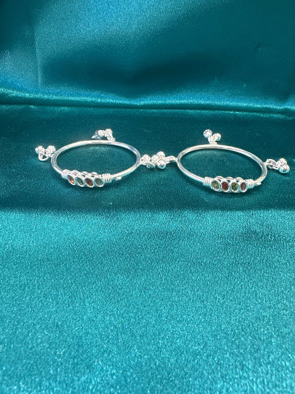 Fancy Silver baby bangles