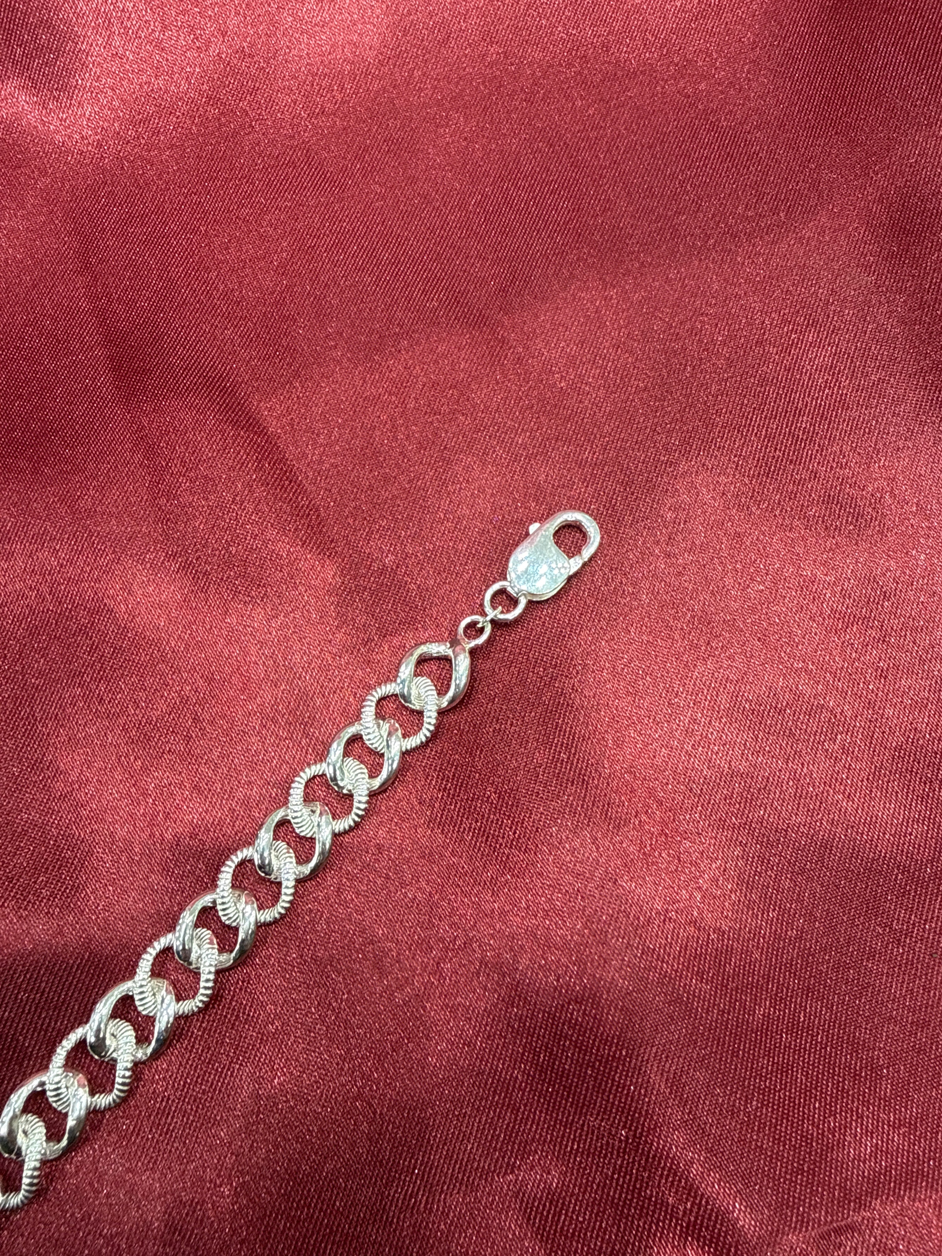 Men’s light weight Cuban link silver 925 bracelet (10mm)