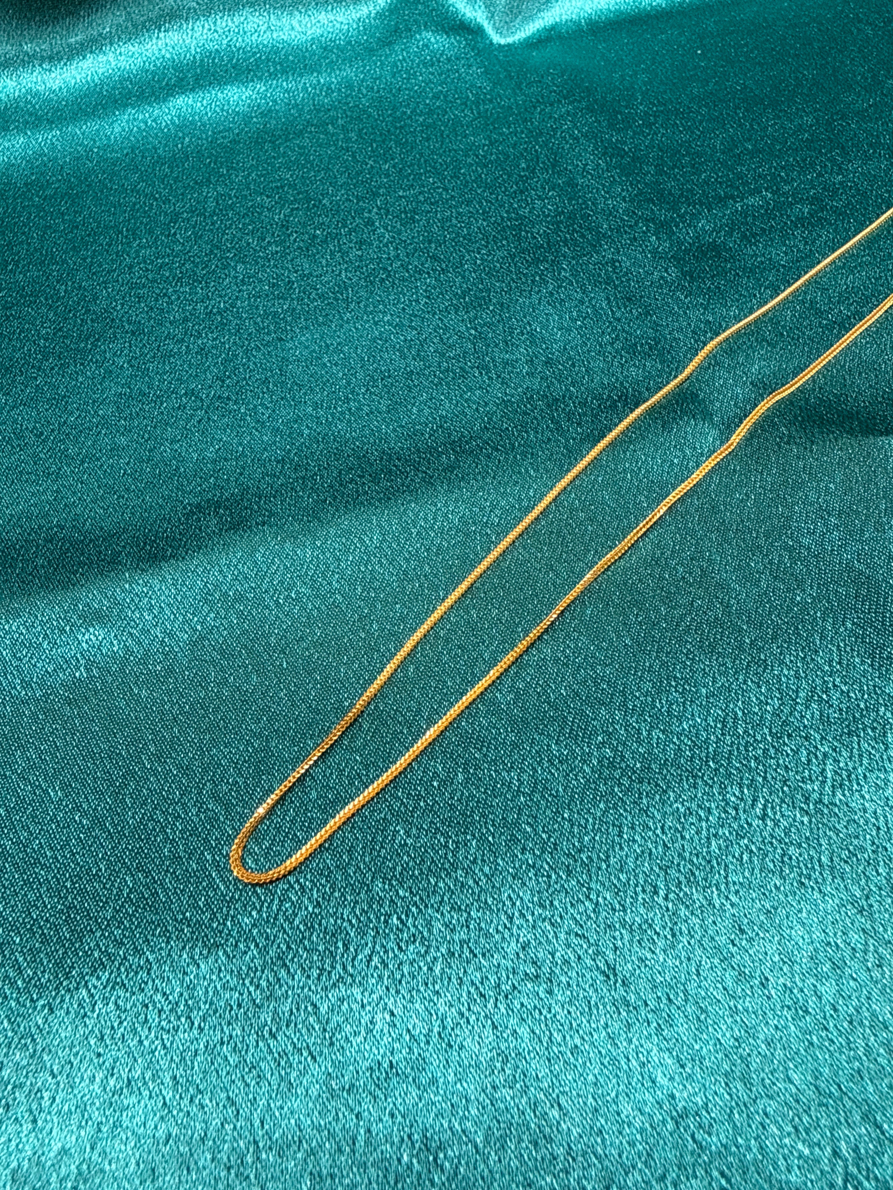 22K Gold Chain (Box Foxtail Design)