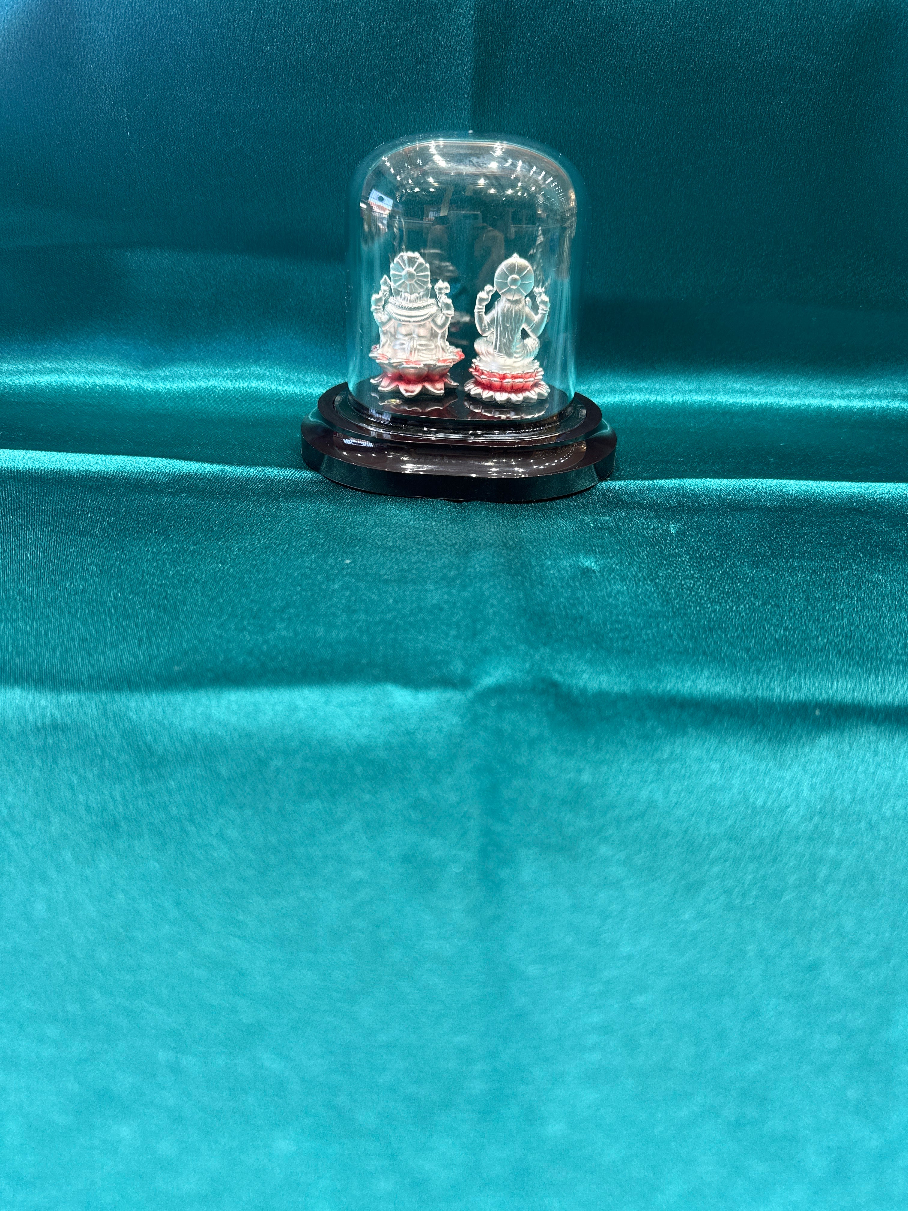 Pure Silver  Ganesh Lakshmi Ji Idol (Murti)