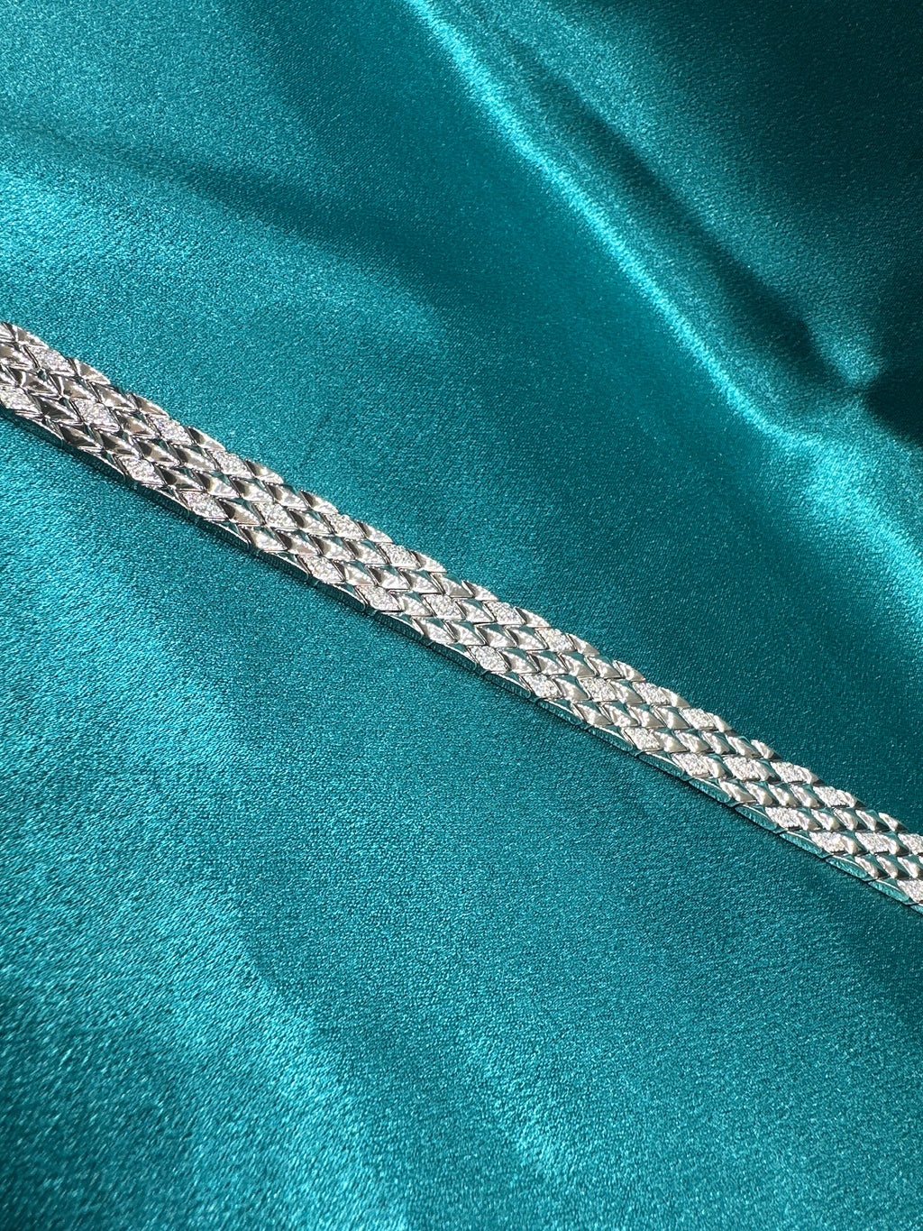 Men’s iced out silver 925 bracelet w/ CZ diamonds (13mm)