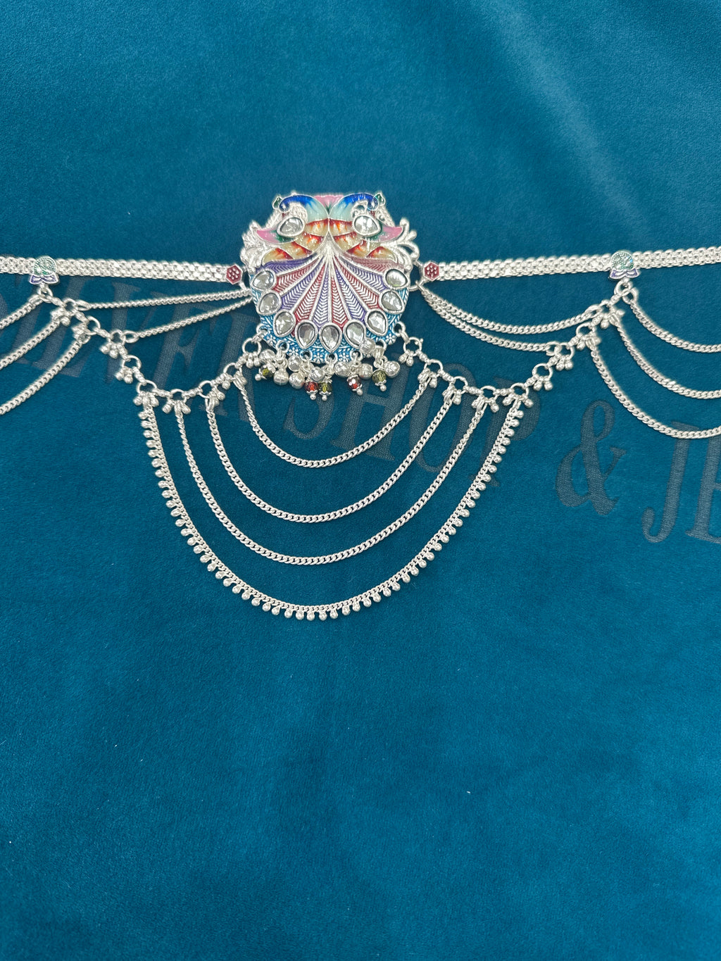 Waist belt in silver