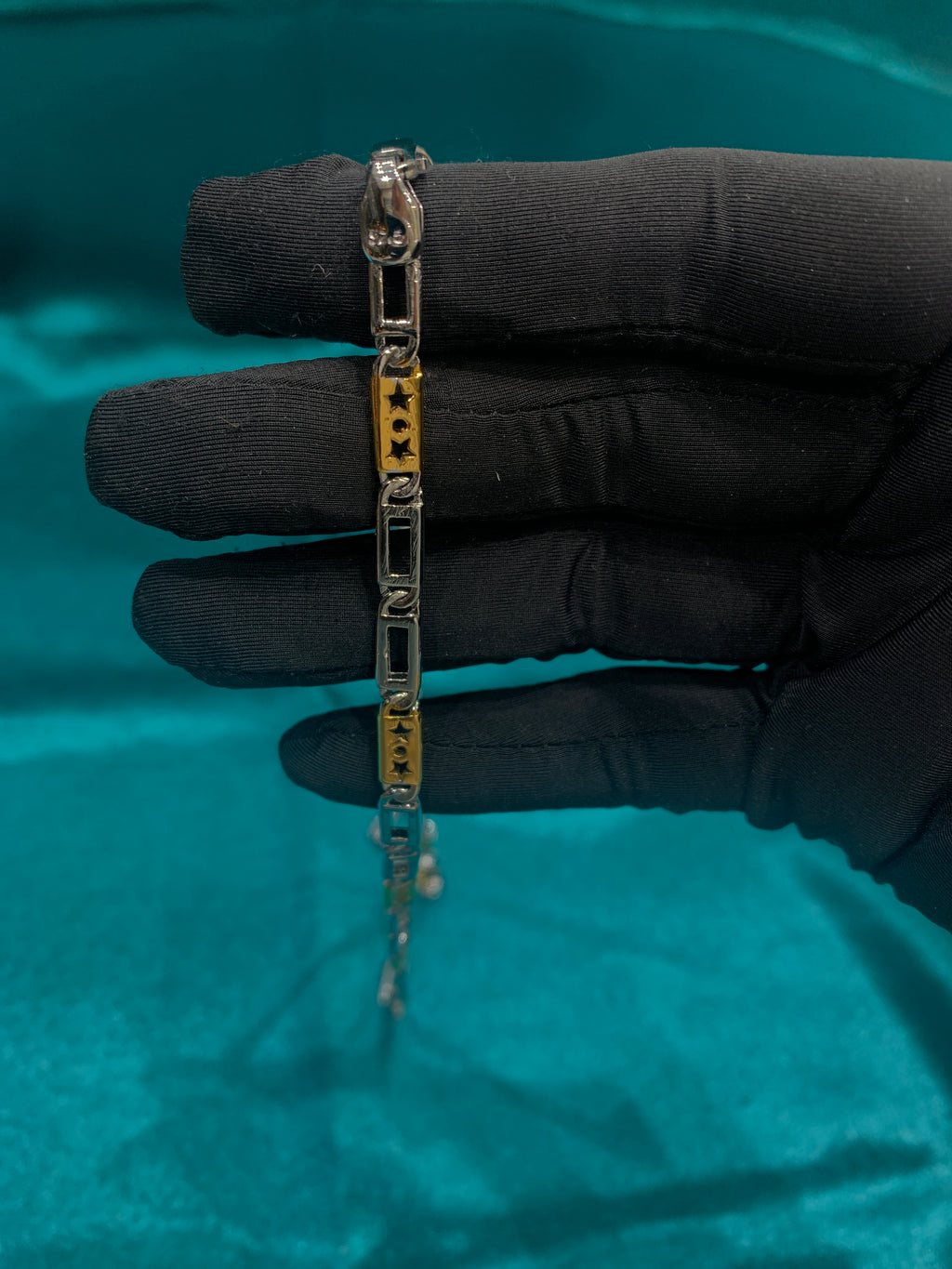 4mm 2 tone silver chain