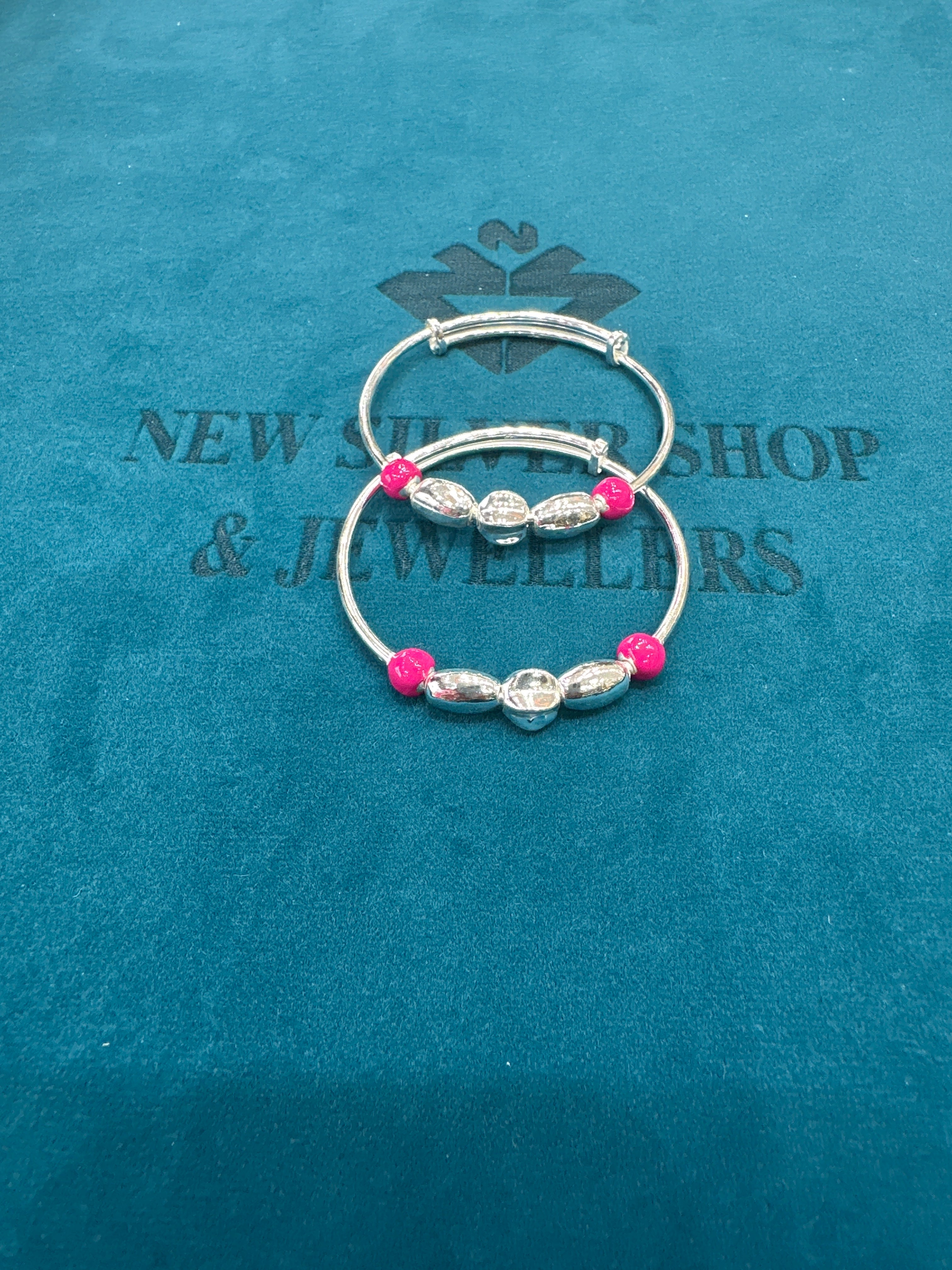 Fancy Silver baby bangles