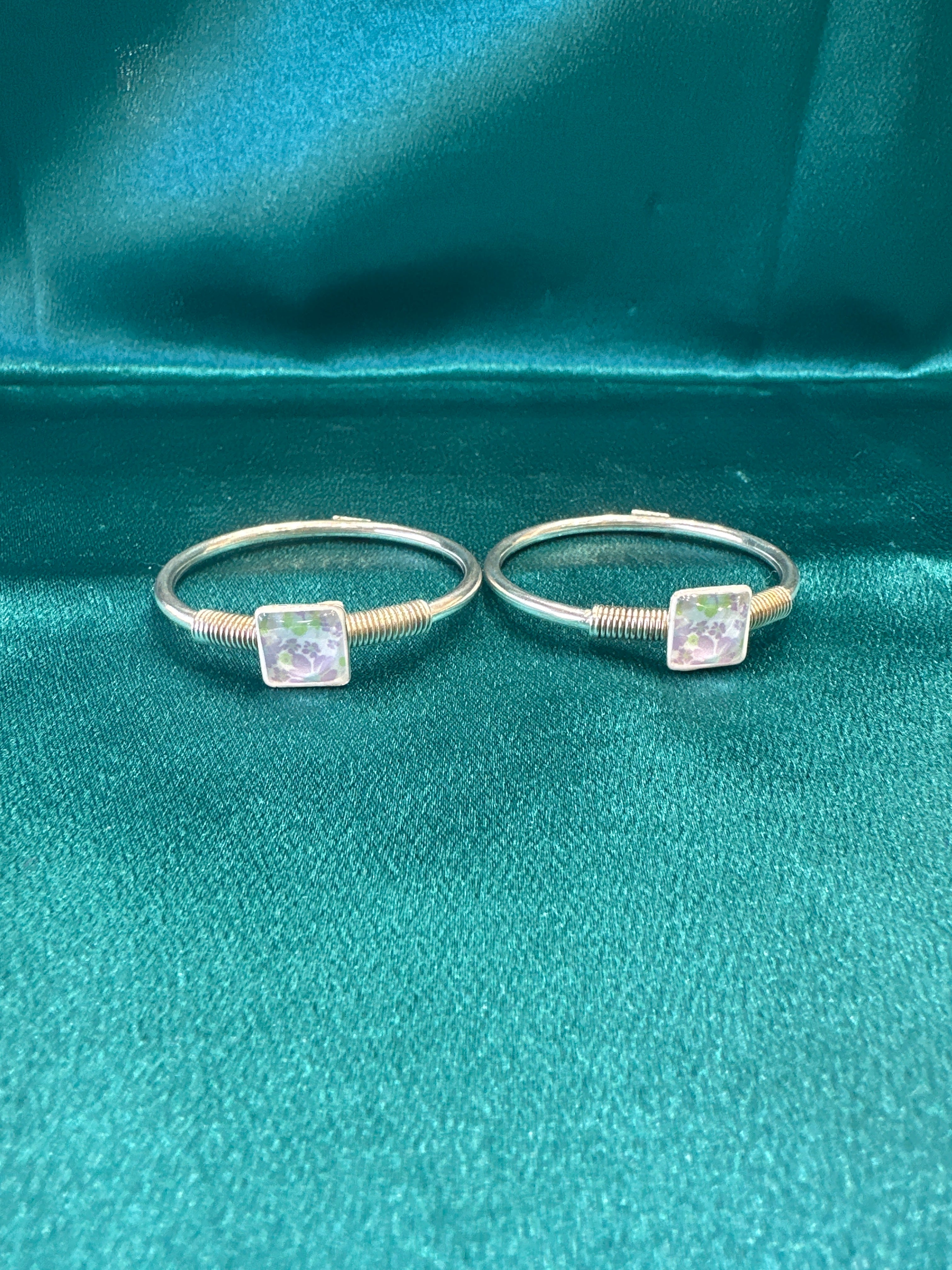Fancy Silver baby bangles