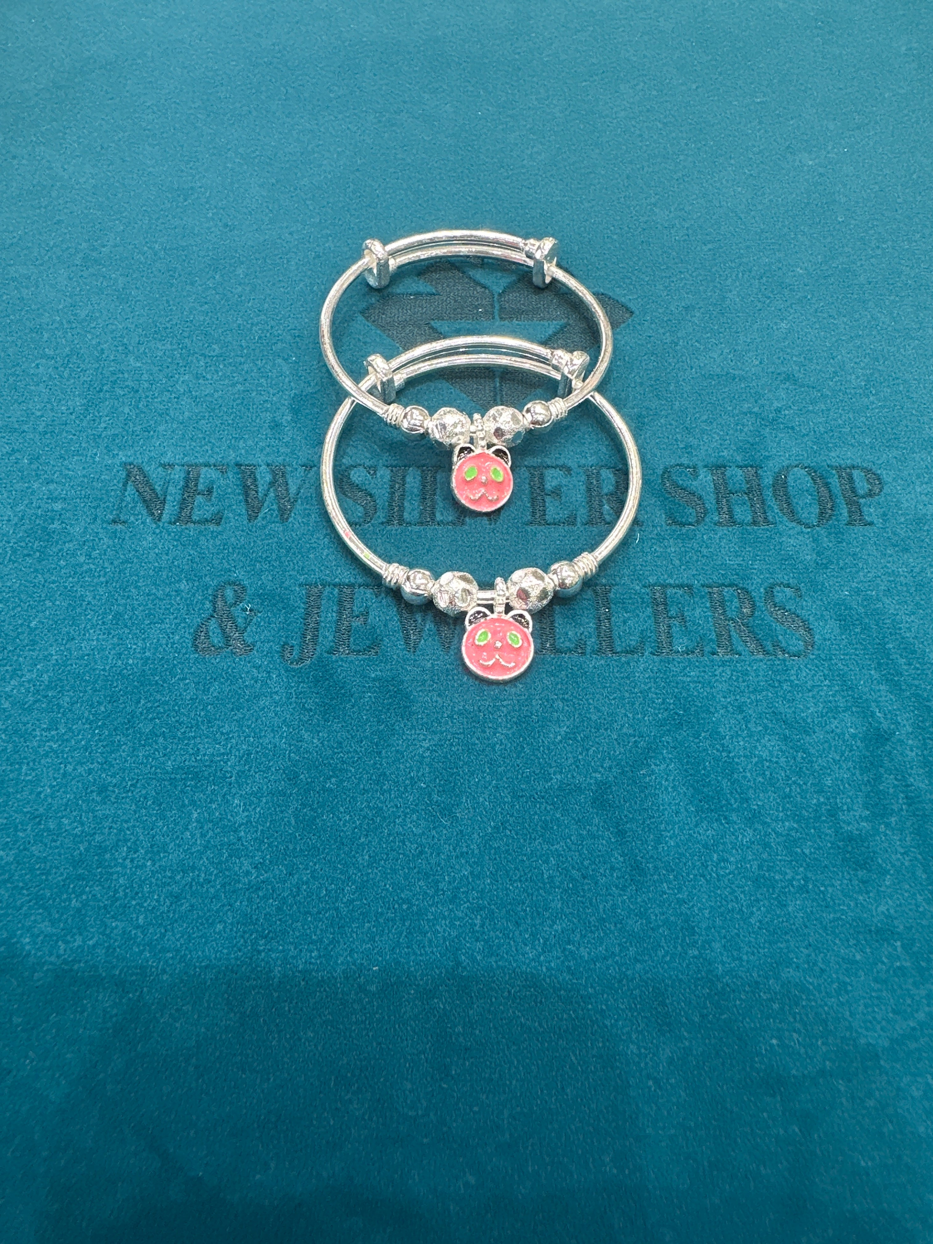 Fancy Silver baby bangles