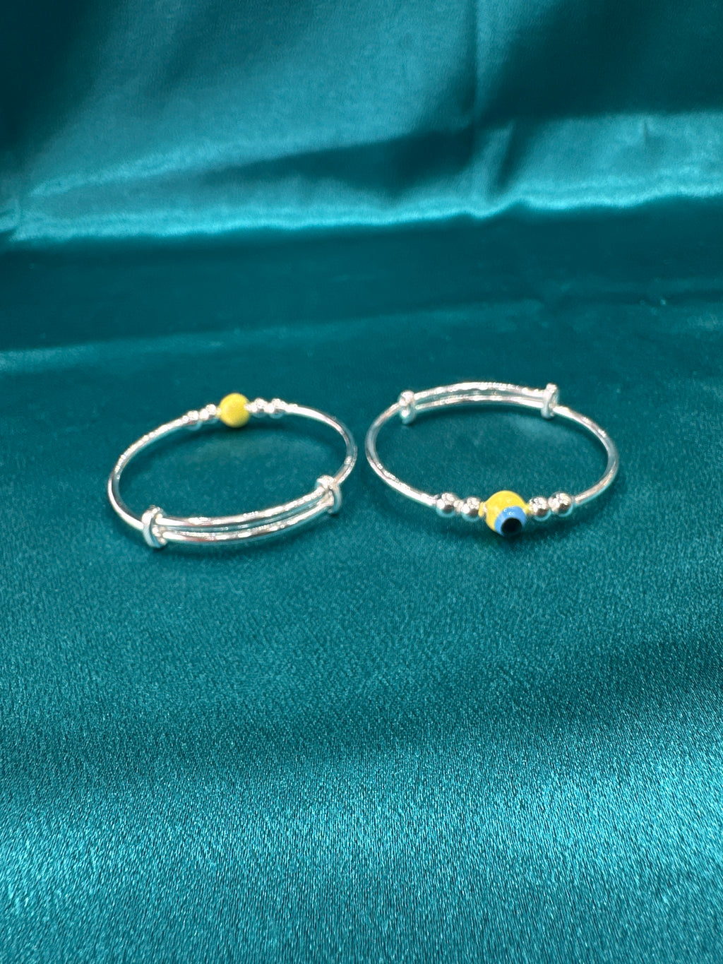 Fancy Silver baby bangles