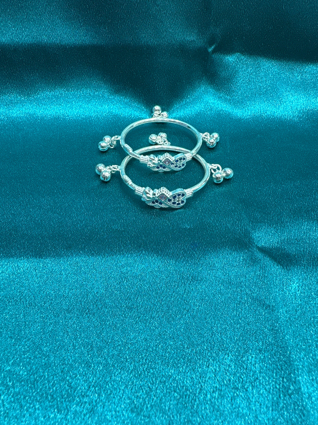 Fancy Silver baby bangles