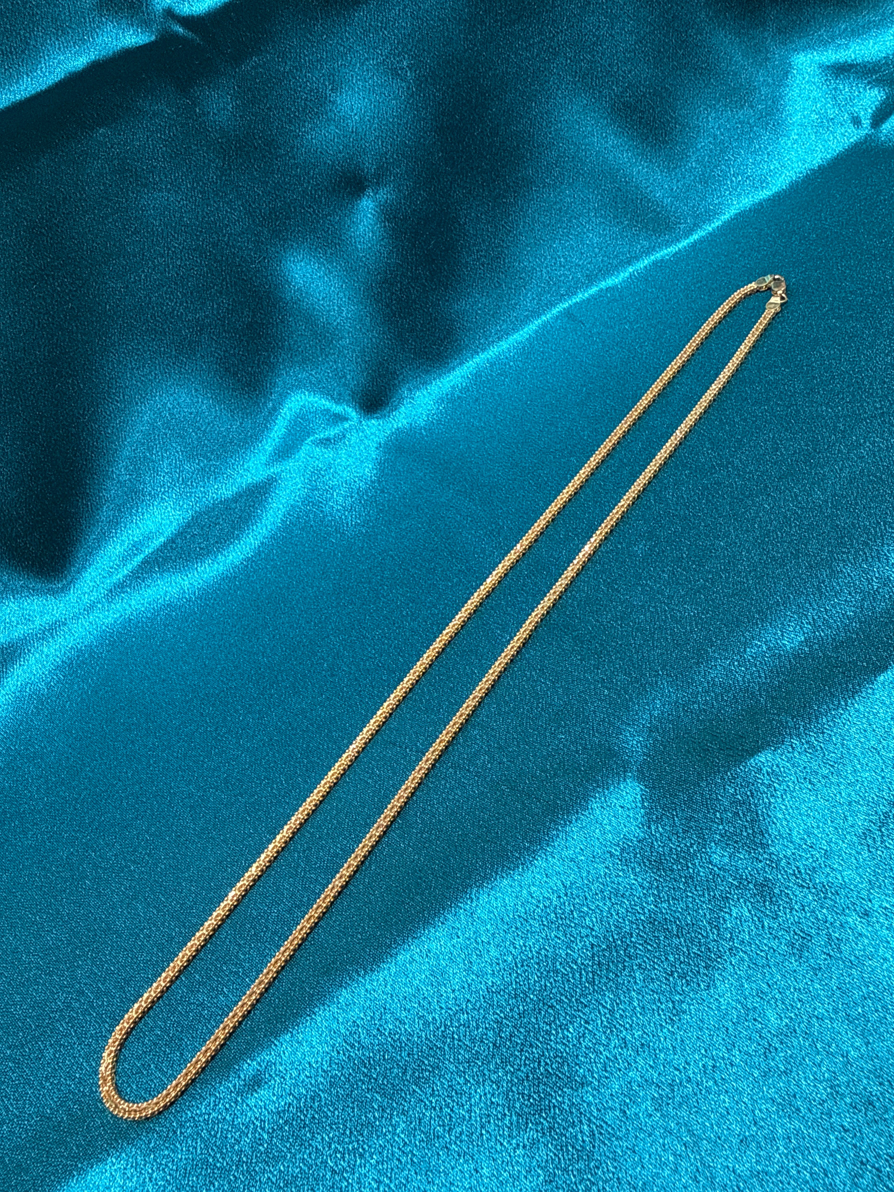 22K Gold Chain (Flat Popcorn Design)