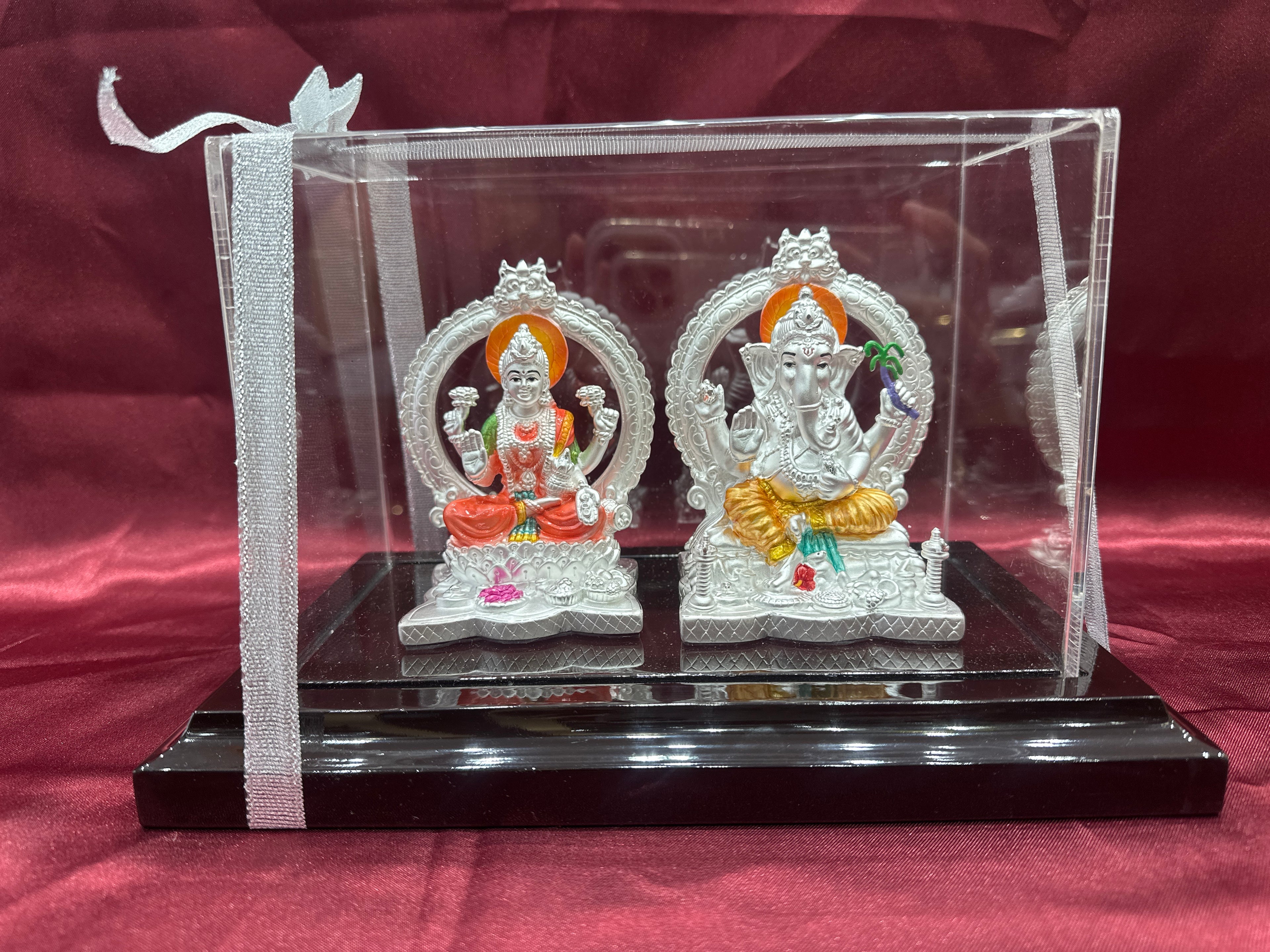 Pure Silver  Lakshmi Ganesh Ji Idol (Murti)
