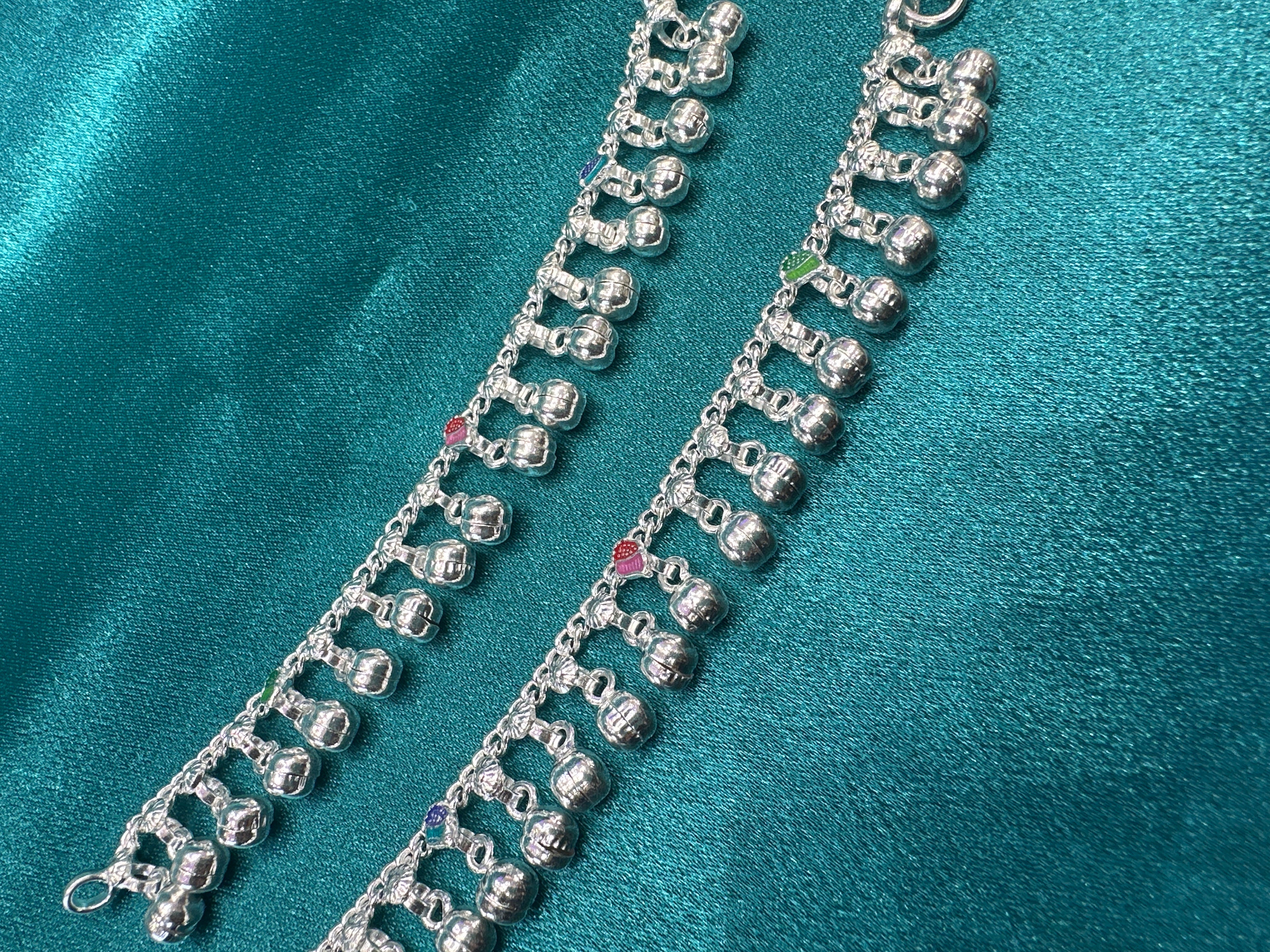 Fancy Silver baby anklet(Size: newborn - 1 year old)