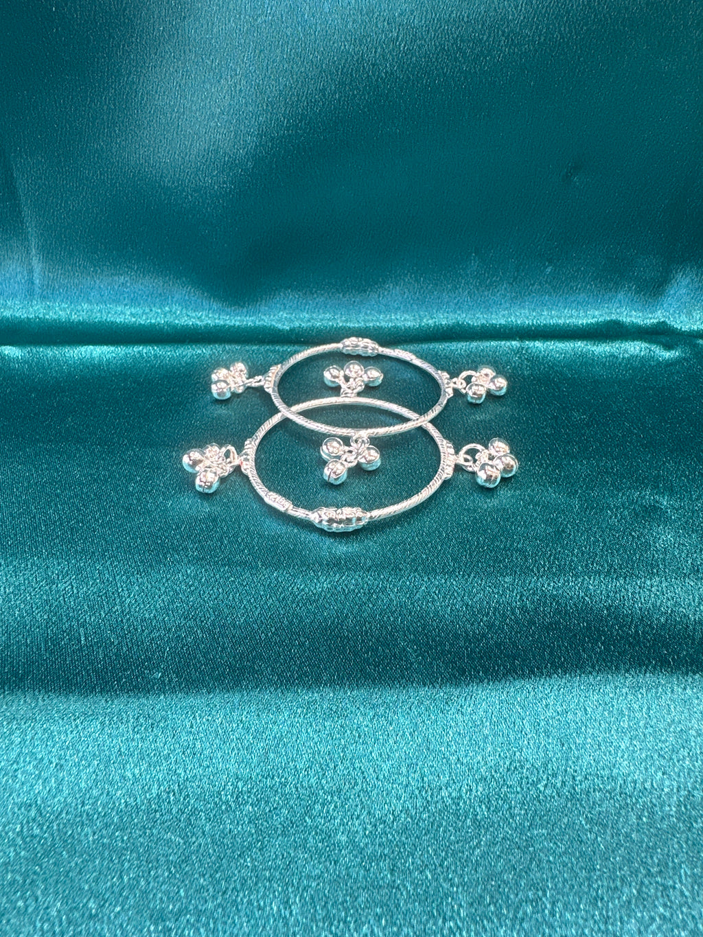 Fancy Silver baby bangles