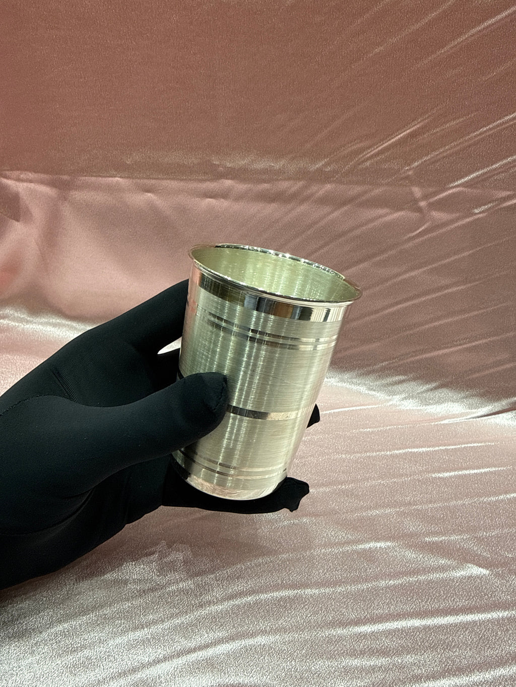 Medium weight plain silver glass