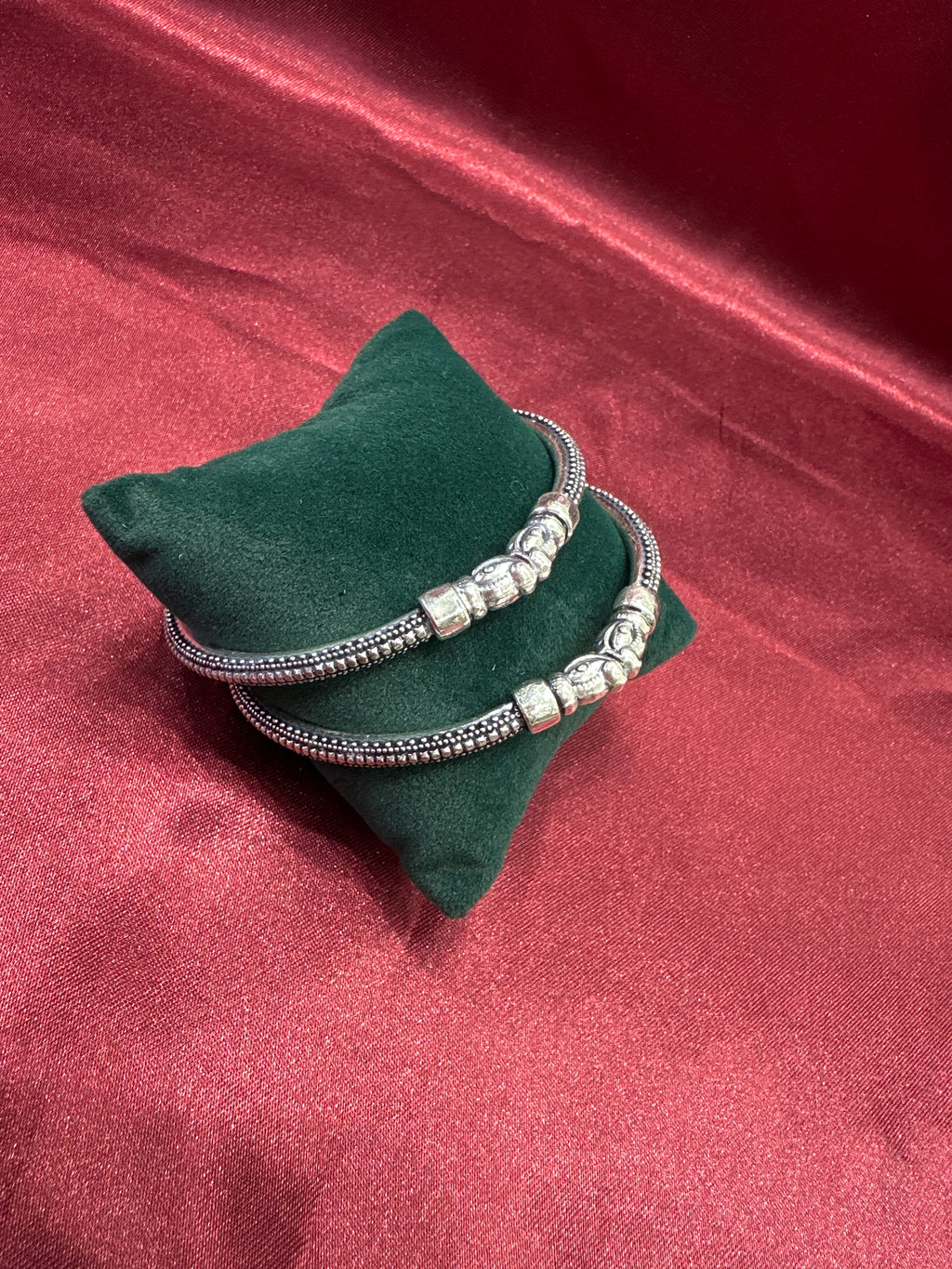 Antique Style Designer Silver Bangles