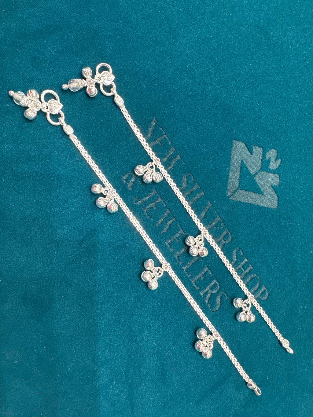 Fancy Silver baby anklet(Size: 6-9 year old)